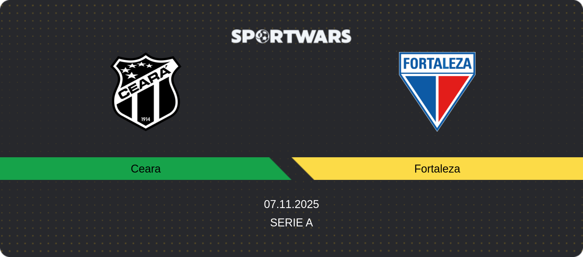 Match prediction Ceara — Fortaleza, Serie A, 07.11.2025