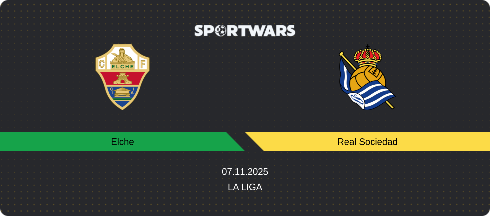 Match prediction Elche — Real Sociedad, La Liga, 07.11.2025