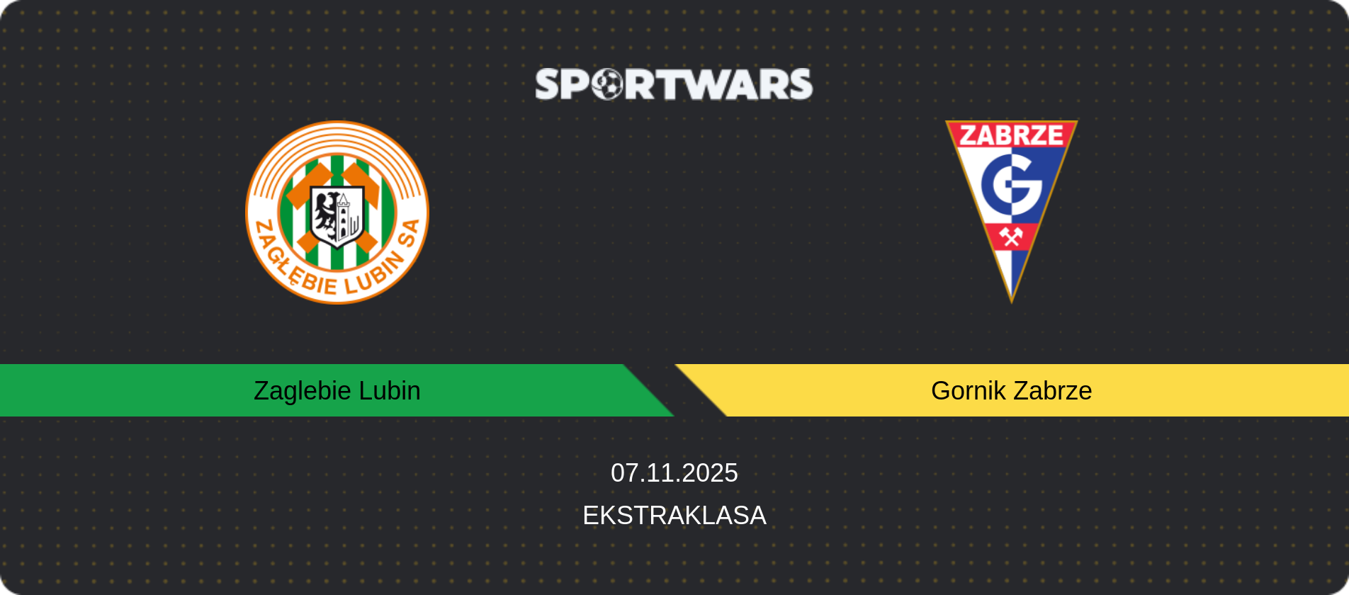 Match prediction Zaglebie Lubin — Gornik Zabrze, Ekstraklasa, 07.11.2025