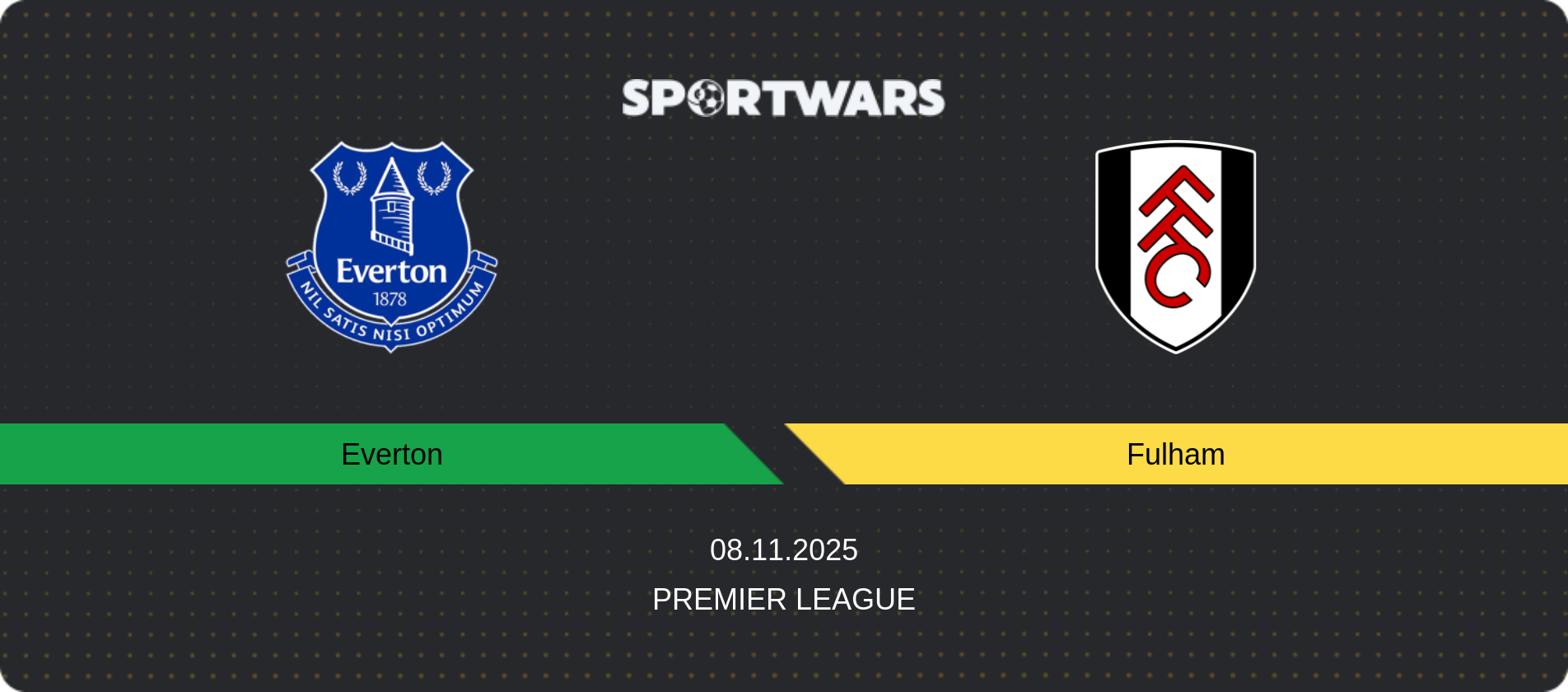 Match prediction Everton — Fulham, Premier League, 08.11.2025