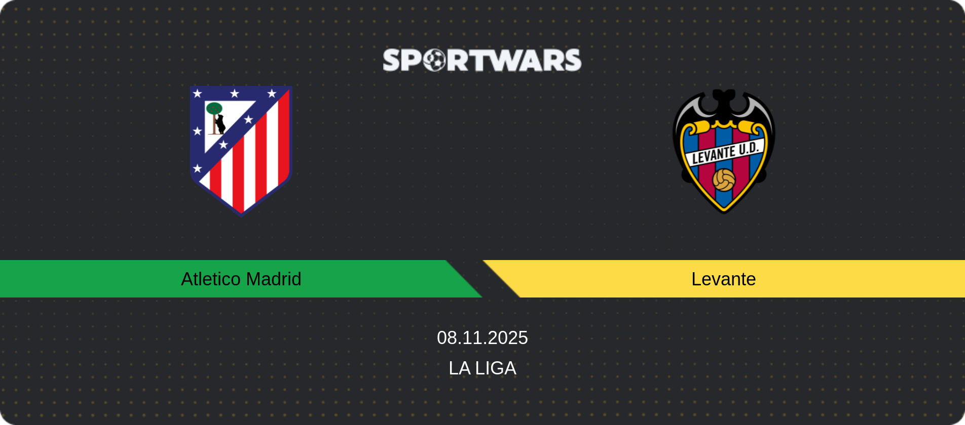Match prediction Atletico Madrid — Levante, La Liga, 08.11.2025