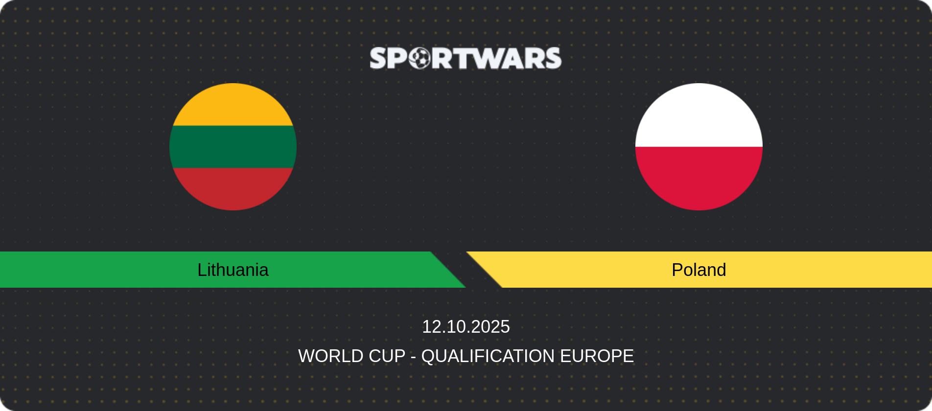 Match prediction Lithuania — Poland, World Cup - Qualification Europe, 12.10.2025