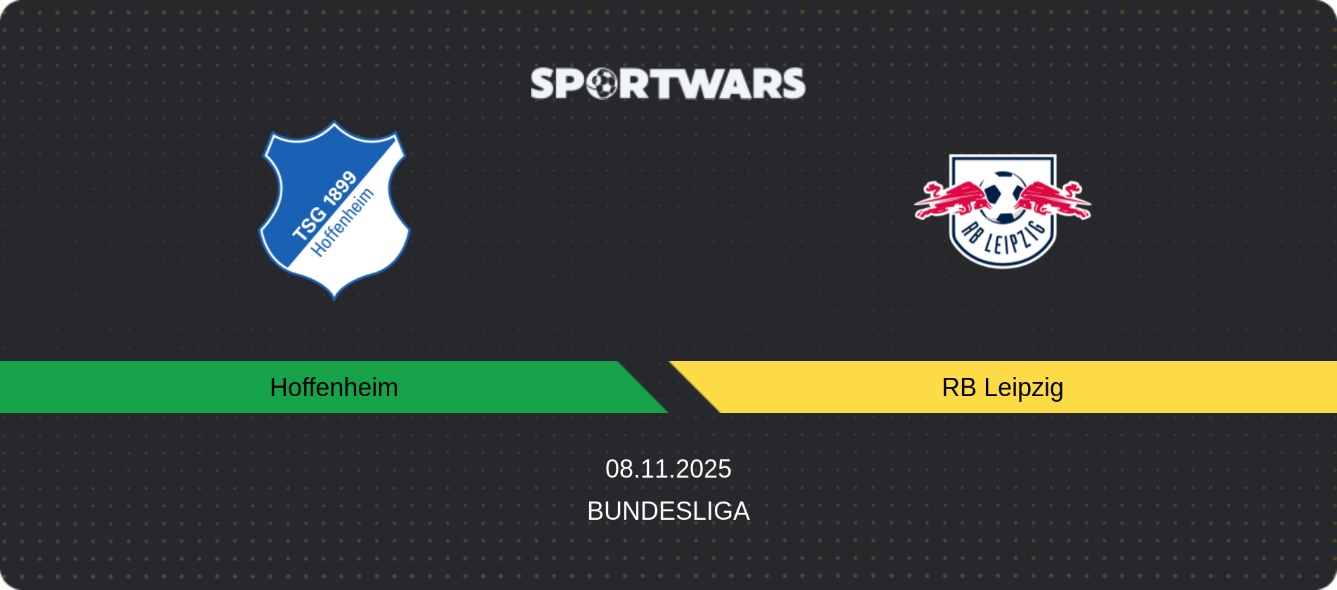 Match prediction Hoffenheim — RB Leipzig, Bundesliga, 08.11.2025