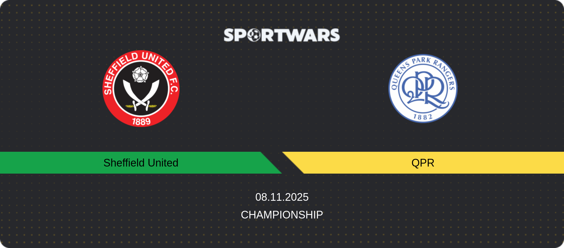 Match prediction Sheffield United — QPR, Championship, 08.11.2025