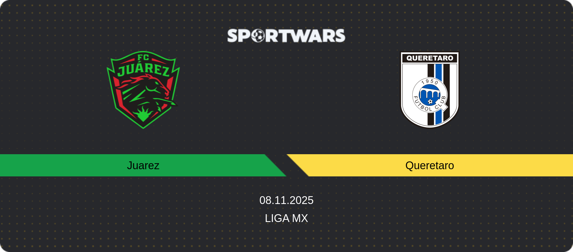 Match prediction Juarez — Queretaro, Liga MX, 08.11.2025