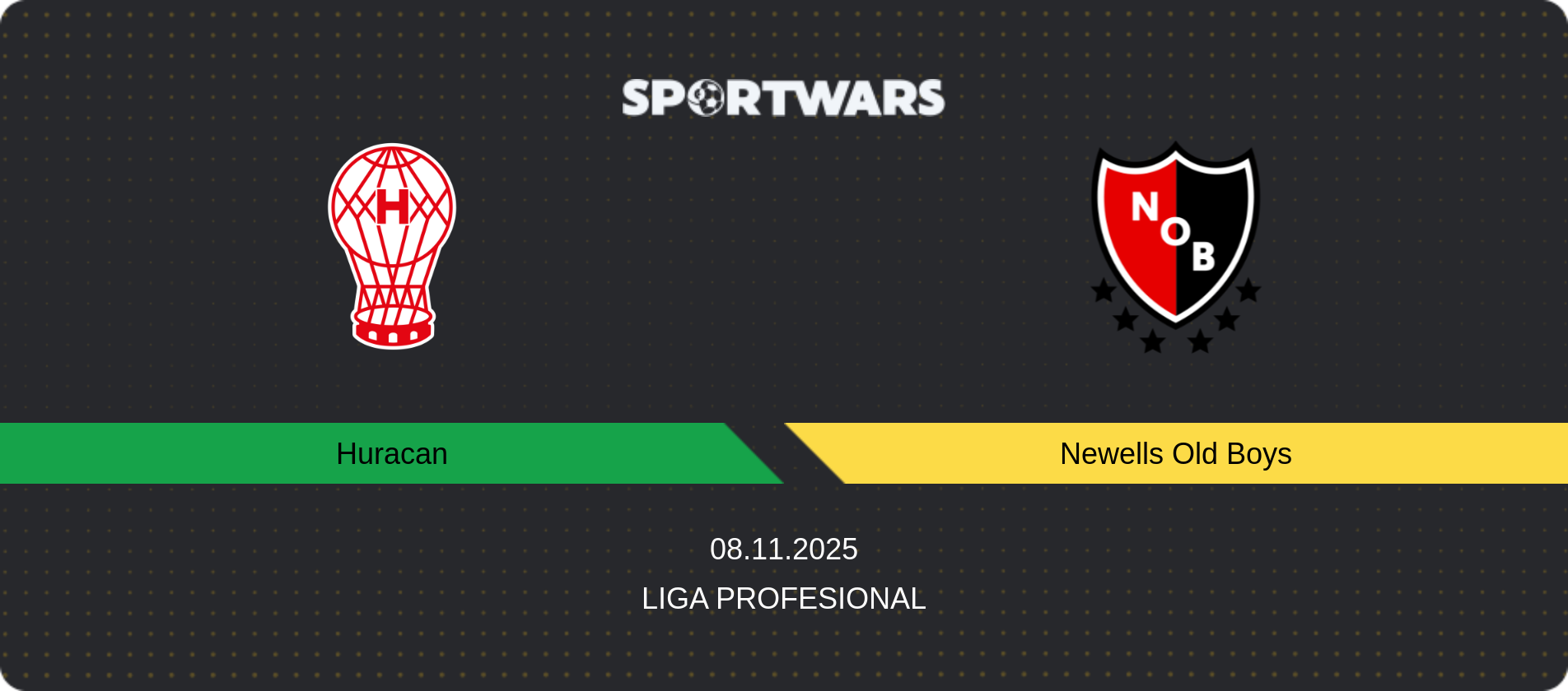 Match prediction Huracan — Newells Old Boys, Liga Profesional, 08.11.2025