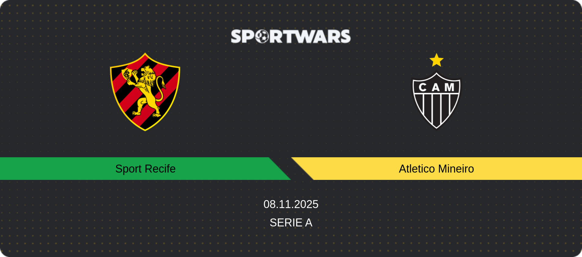 Match prediction Sport Recife — Atletico Mineiro, Serie A, 08.11.2025