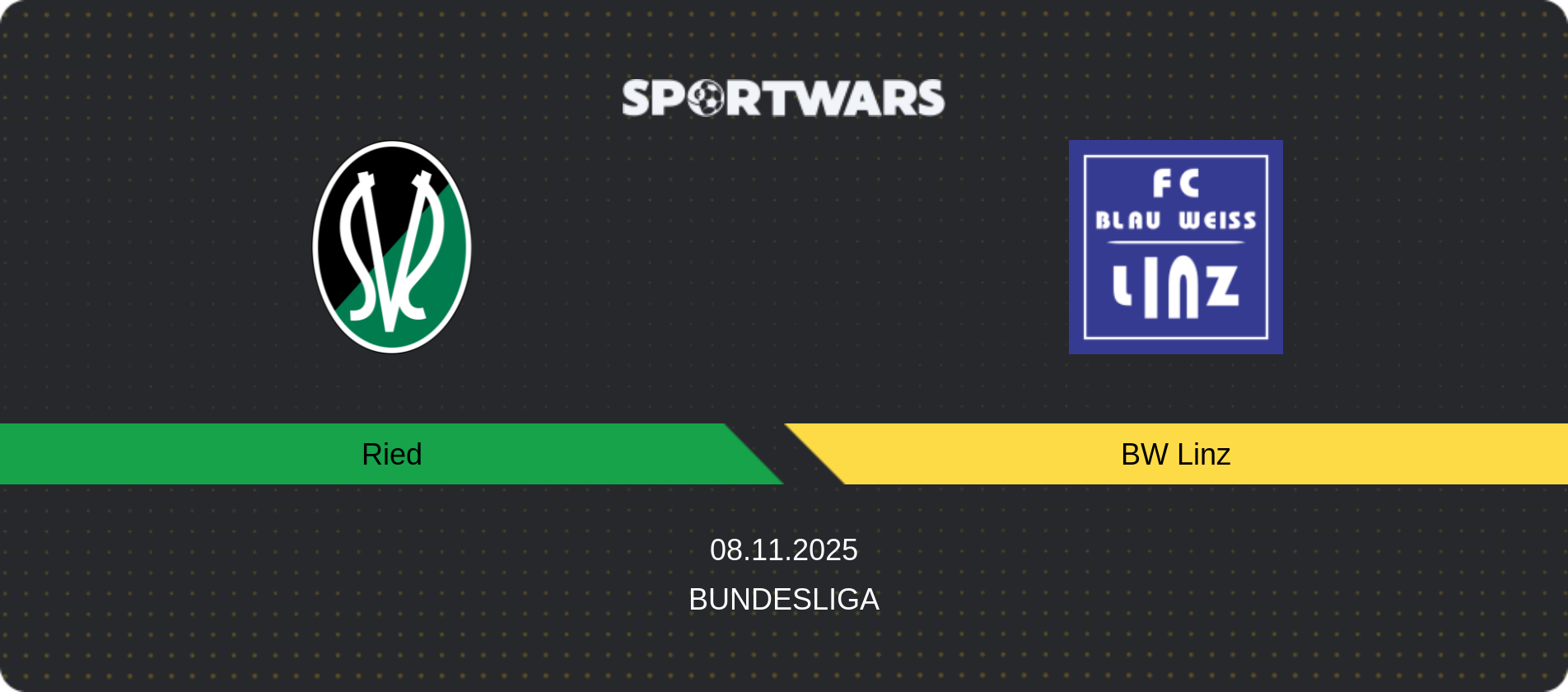 Match prediction Ried — BW Linz, Bundesliga, 08.11.2025