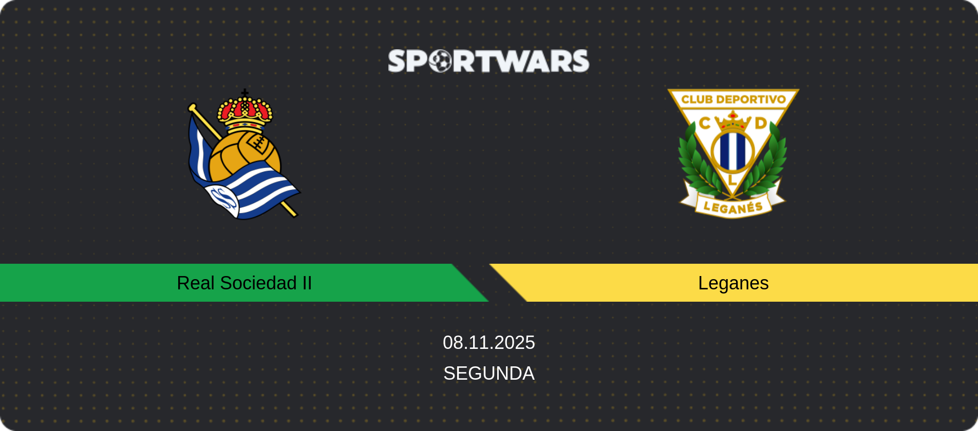 Match prediction Real Sociedad II — Leganes, Segunda, 08.11.2025