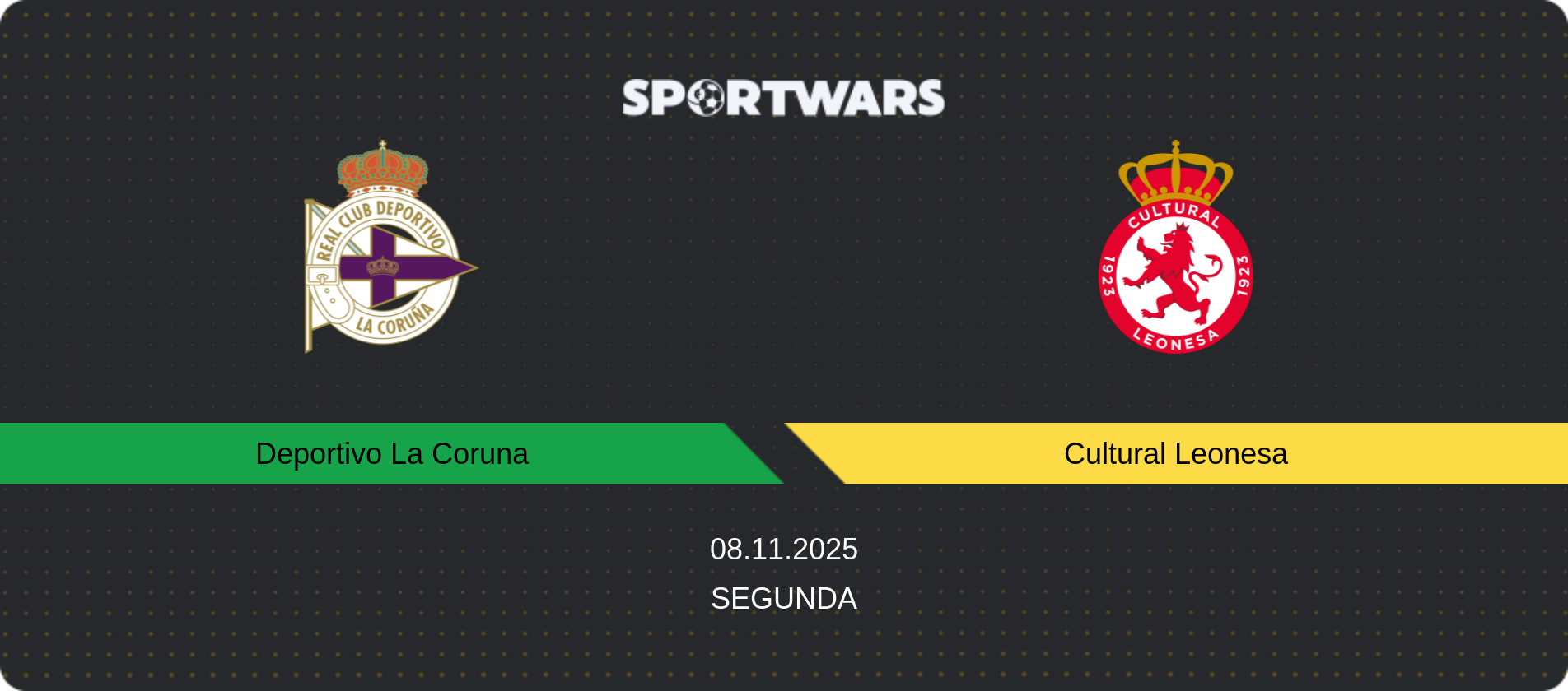 Match prediction Deportivo La Coruna — Cultural Leonesa, Segunda, 08.11.2025