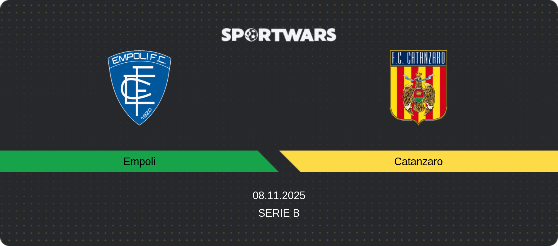 Match prediction Empoli — Catanzaro, Serie B, 08.11.2025