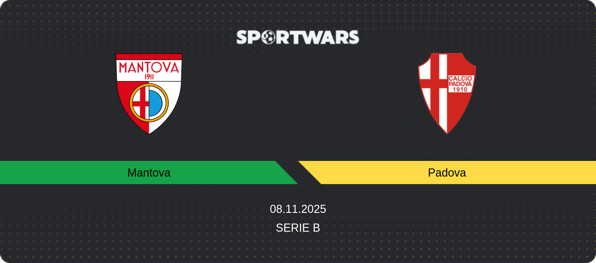 Match prediction Mantova — Padova, Serie B, 08.11.2025