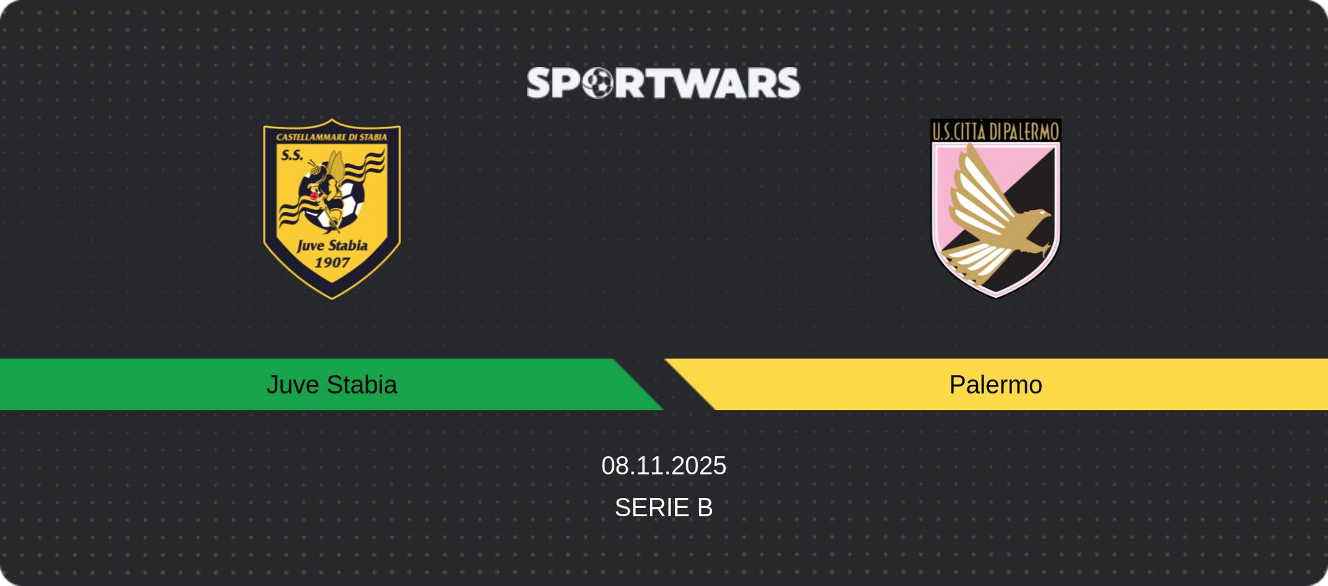 Match prediction Juve Stabia — Palermo, Serie B, 08.11.2025