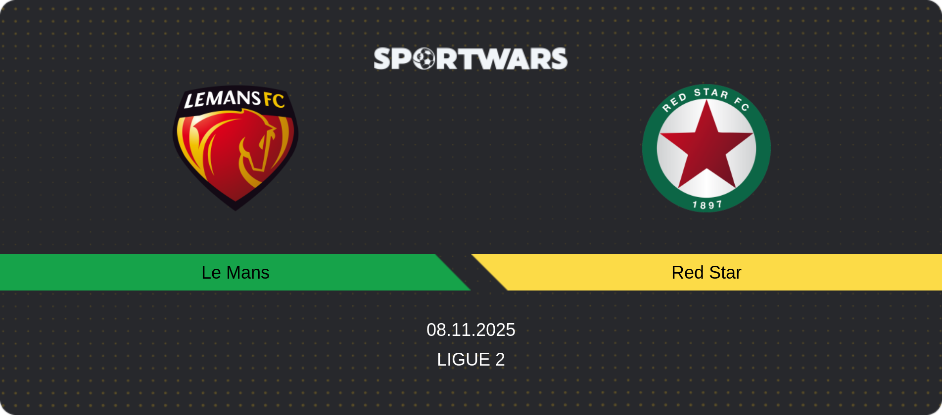 Match prediction Le Mans — Red Star, Ligue 2, 08.11.2025