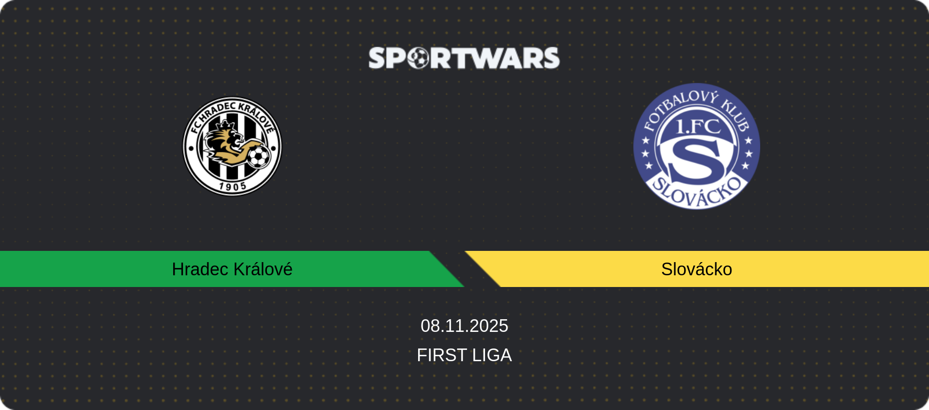 Match prediction Hradec Králové — Slovácko, First Liga, 08.11.2025