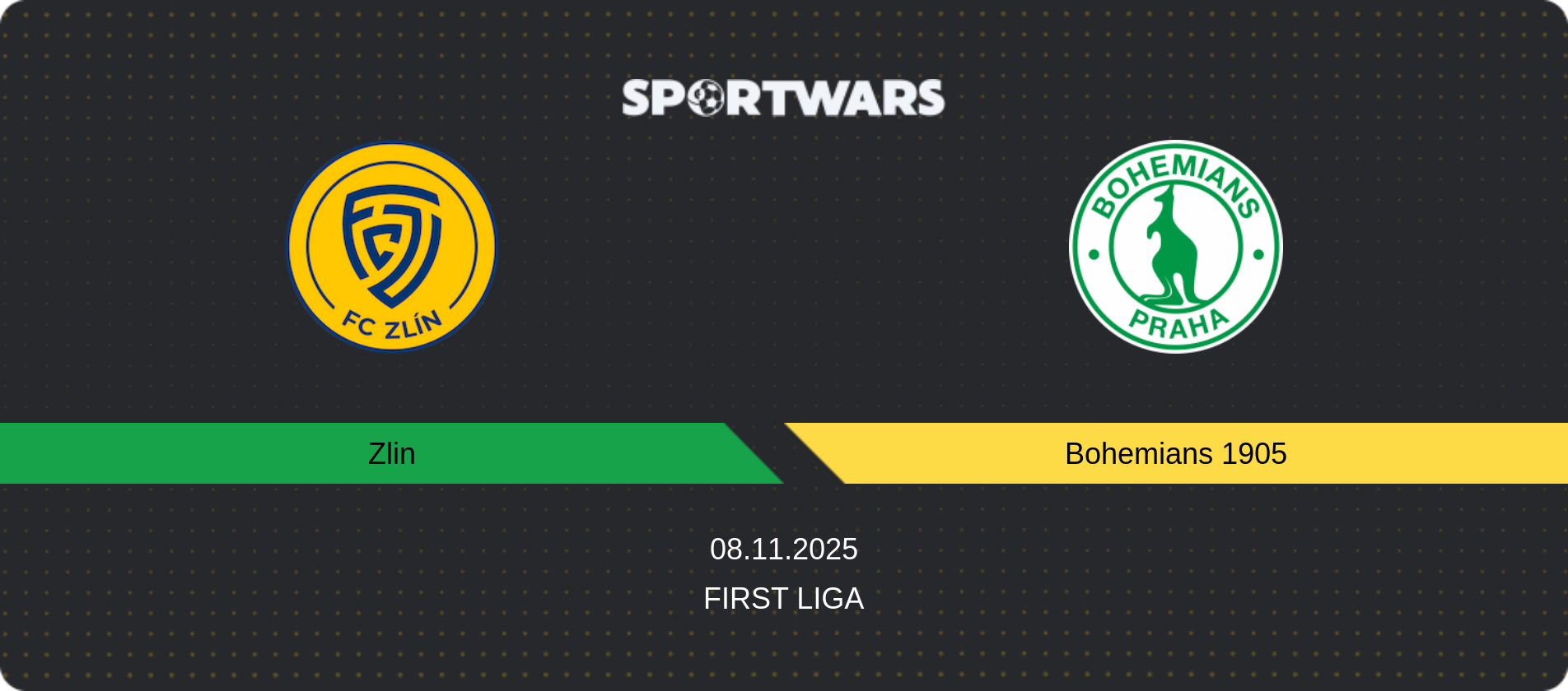 Match prediction Zlin — Bohemians 1905, First Liga, 08.11.2025