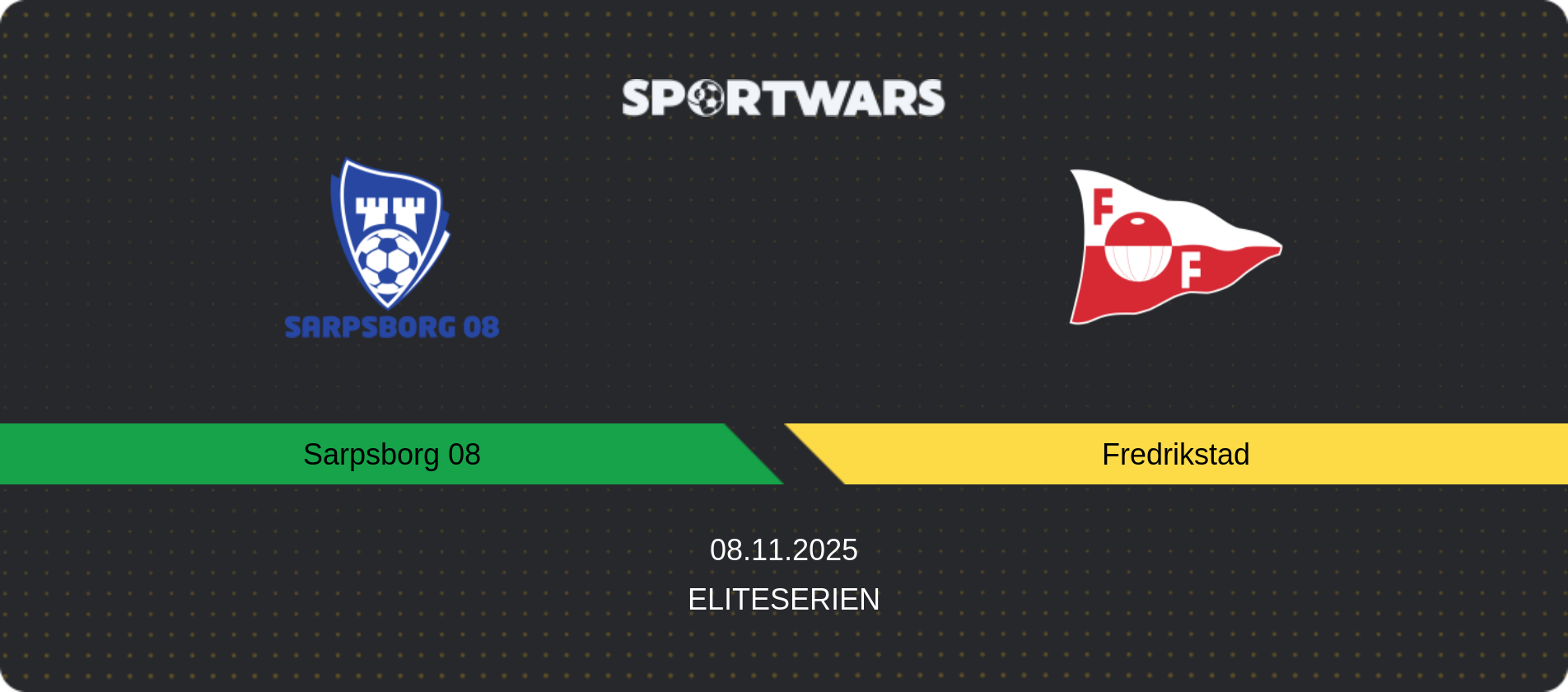 Match prediction Sarpsborg 08 — Fredrikstad, Eliteserien, 08.11.2025