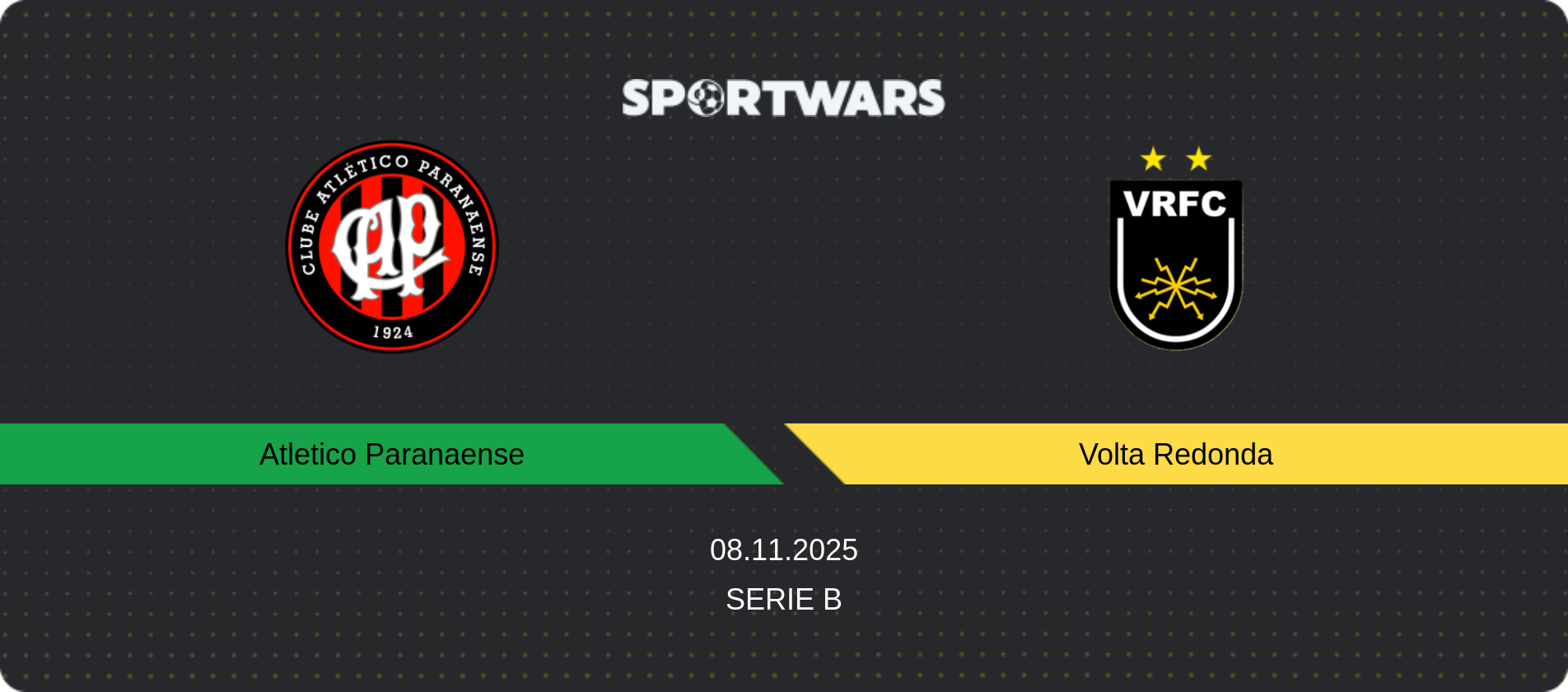 Match prediction Atletico Paranaense — Volta Redonda, Serie B, 08.11.2025