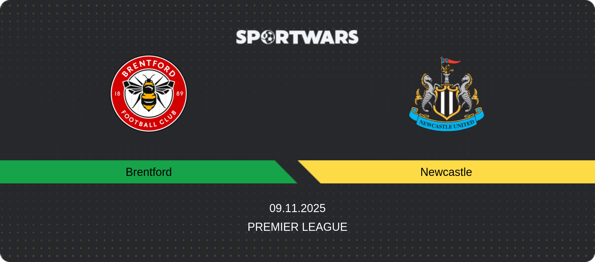 Match prediction Brentford — Newcastle, Premier League, 09.11.2025