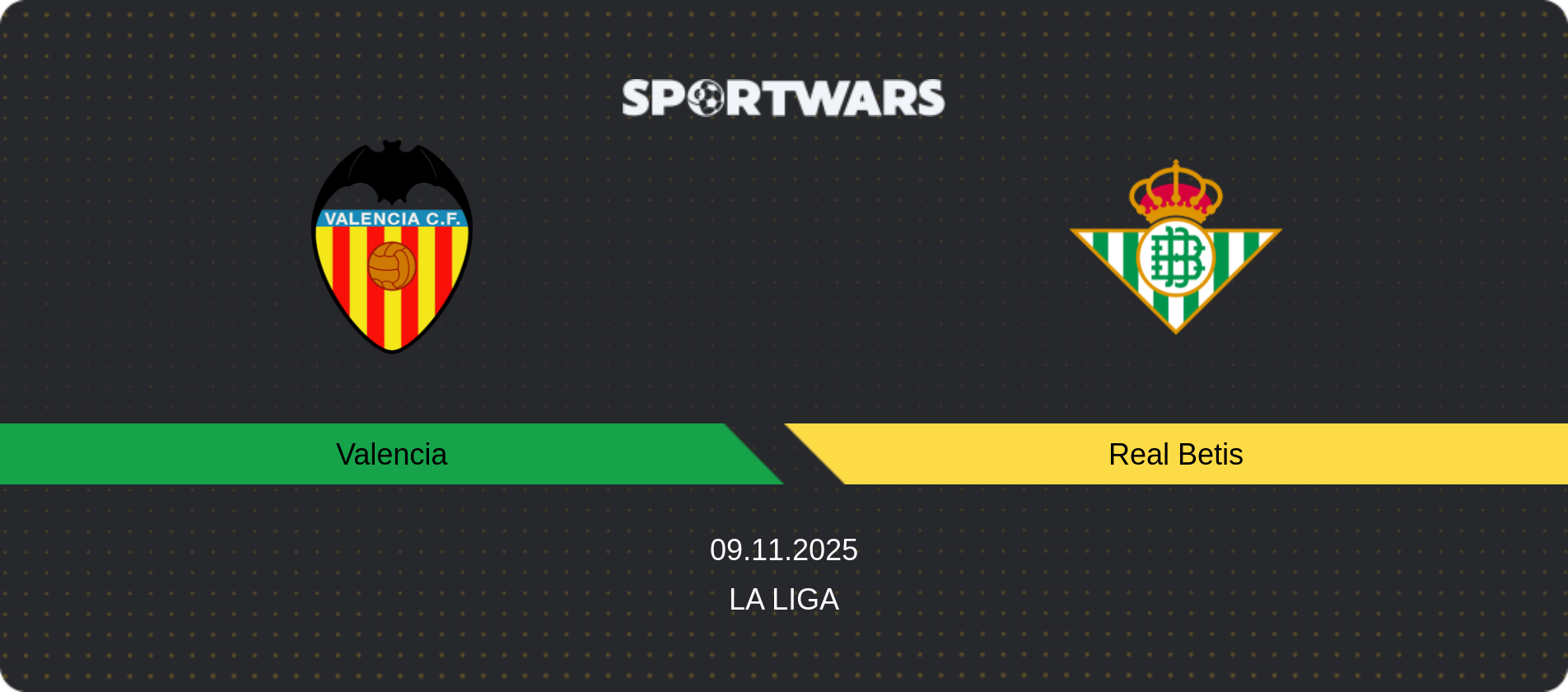 Match prediction Valencia — Real Betis, La Liga, 09.11.2025