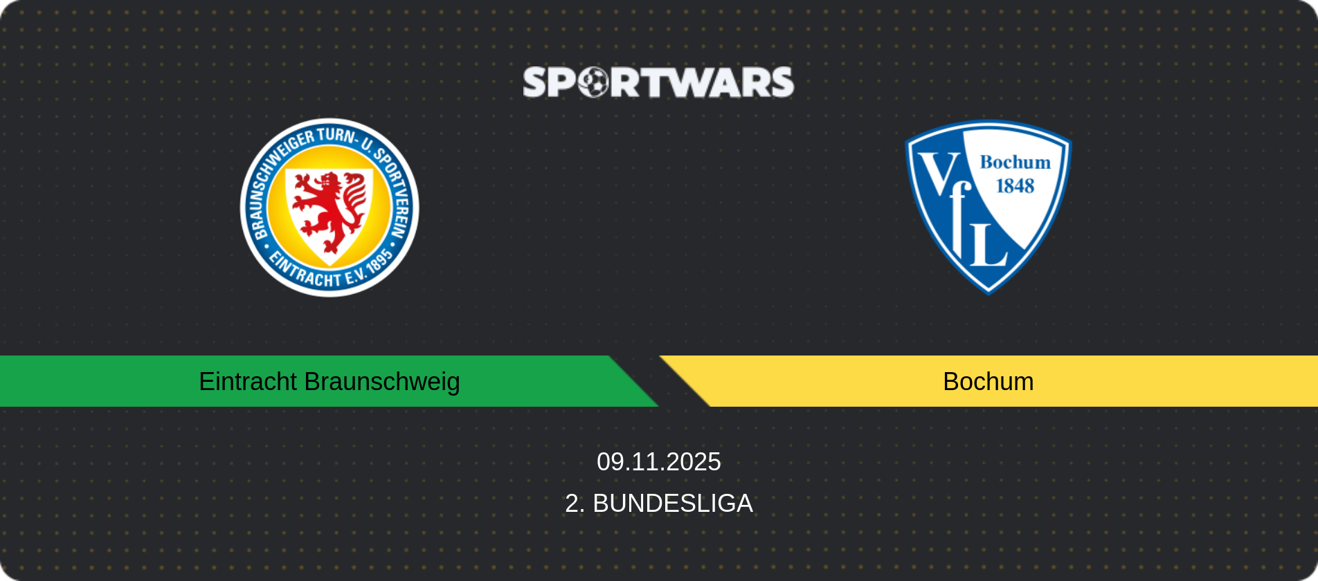 Match prediction Eintracht Braunschweig — Bochum, 2. Bundesliga, 09.11.2025