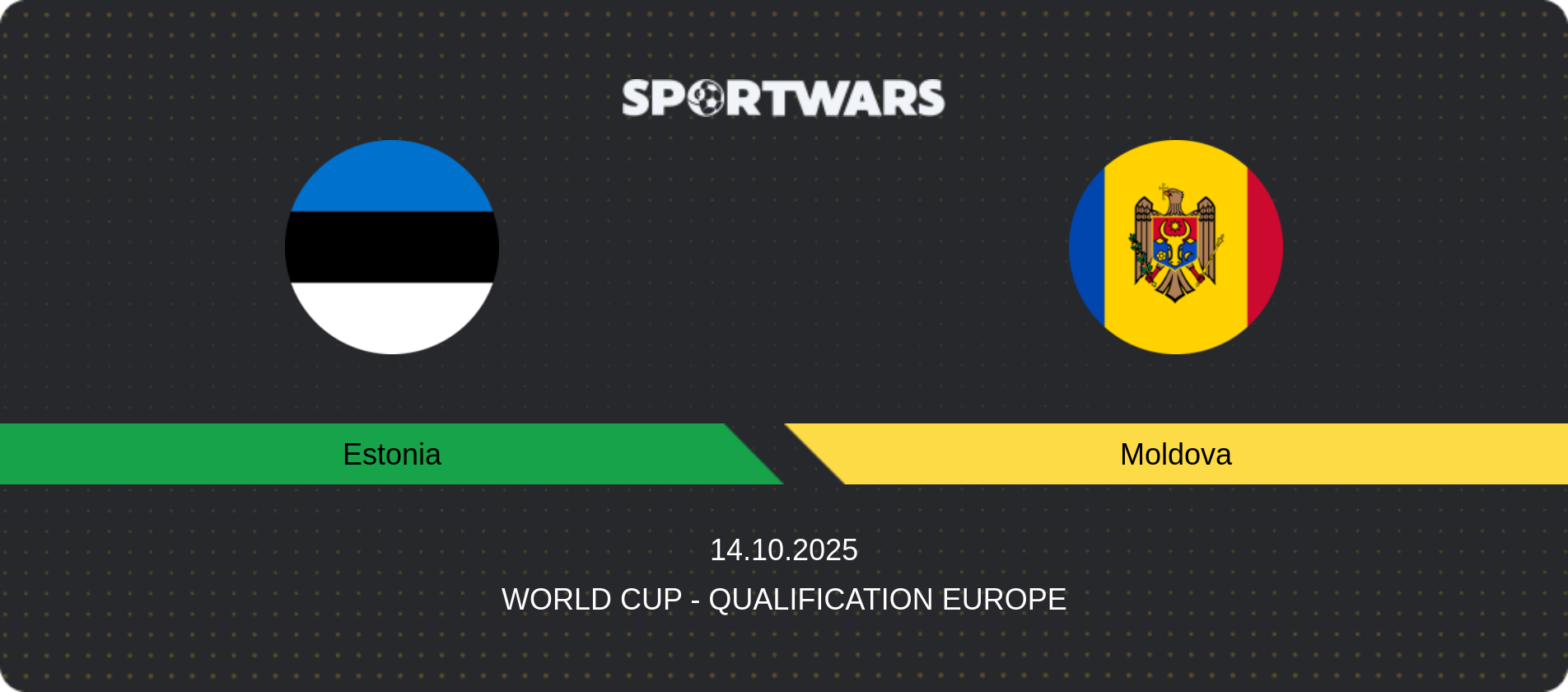 Match prediction Estonia — Moldova, World Cup - Qualification Europe, 14.10.2025