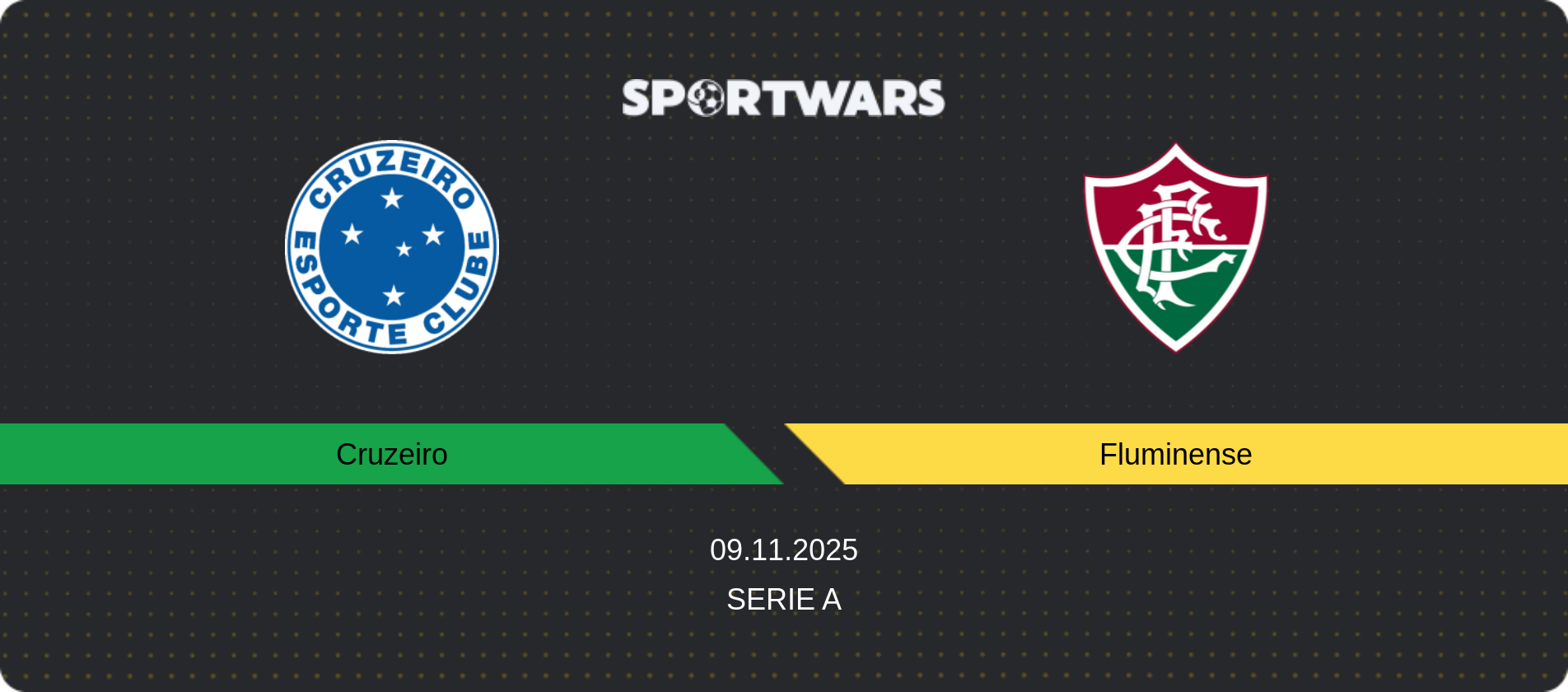 Match prediction Cruzeiro — Fluminense, Serie A, 09.11.2025