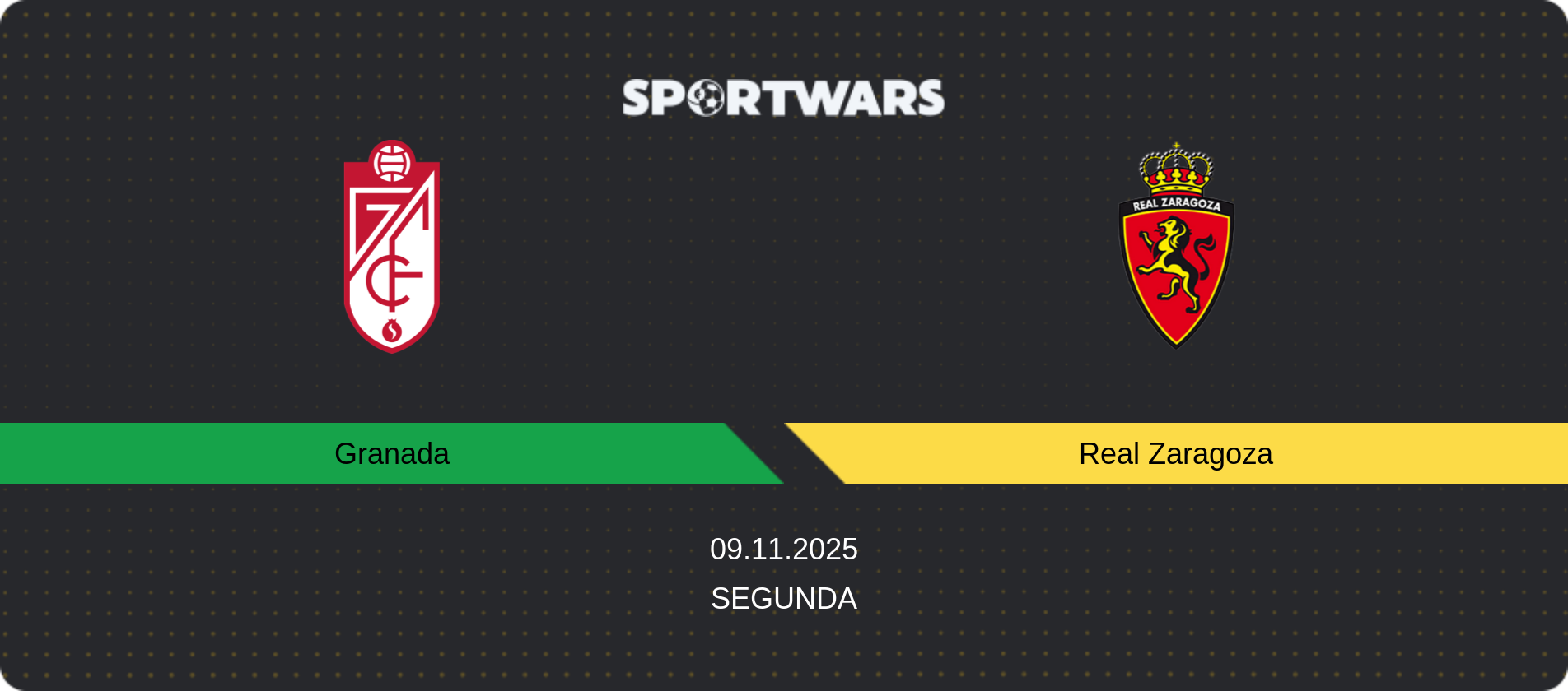 Match prediction Granada — Real Zaragoza, Segunda, 09.11.2025