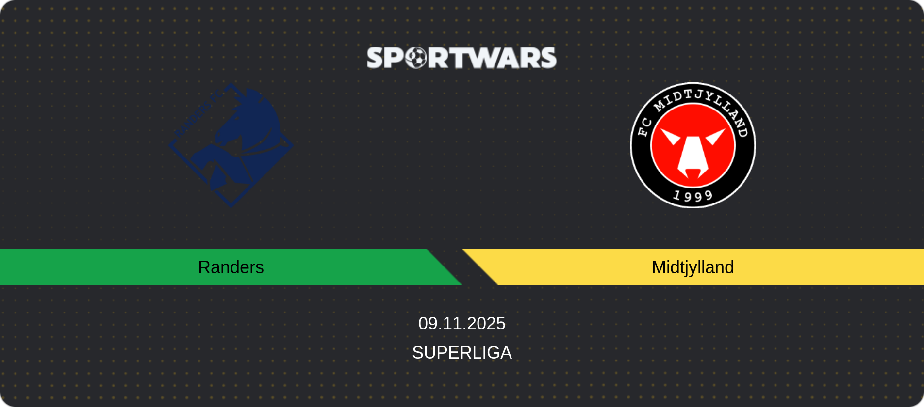 Match prediction Randers — Midtjylland, Superliga, 09.11.2025