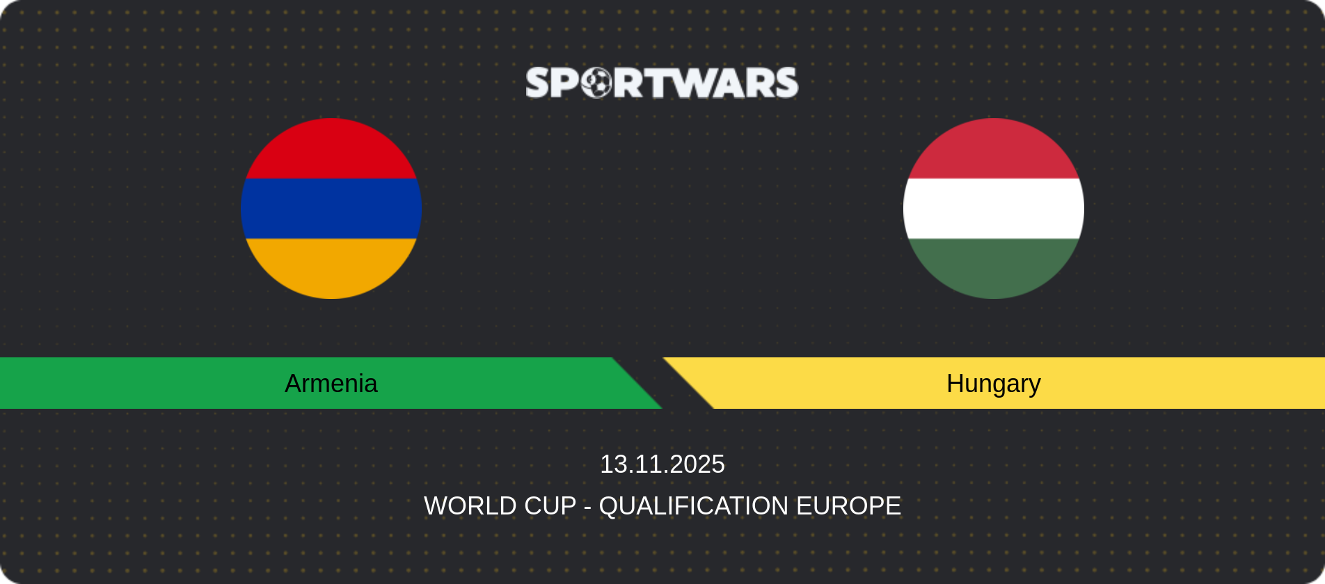 Match prediction Armenia — Hungary, World Cup - Qualification Europe, 13.11.2025