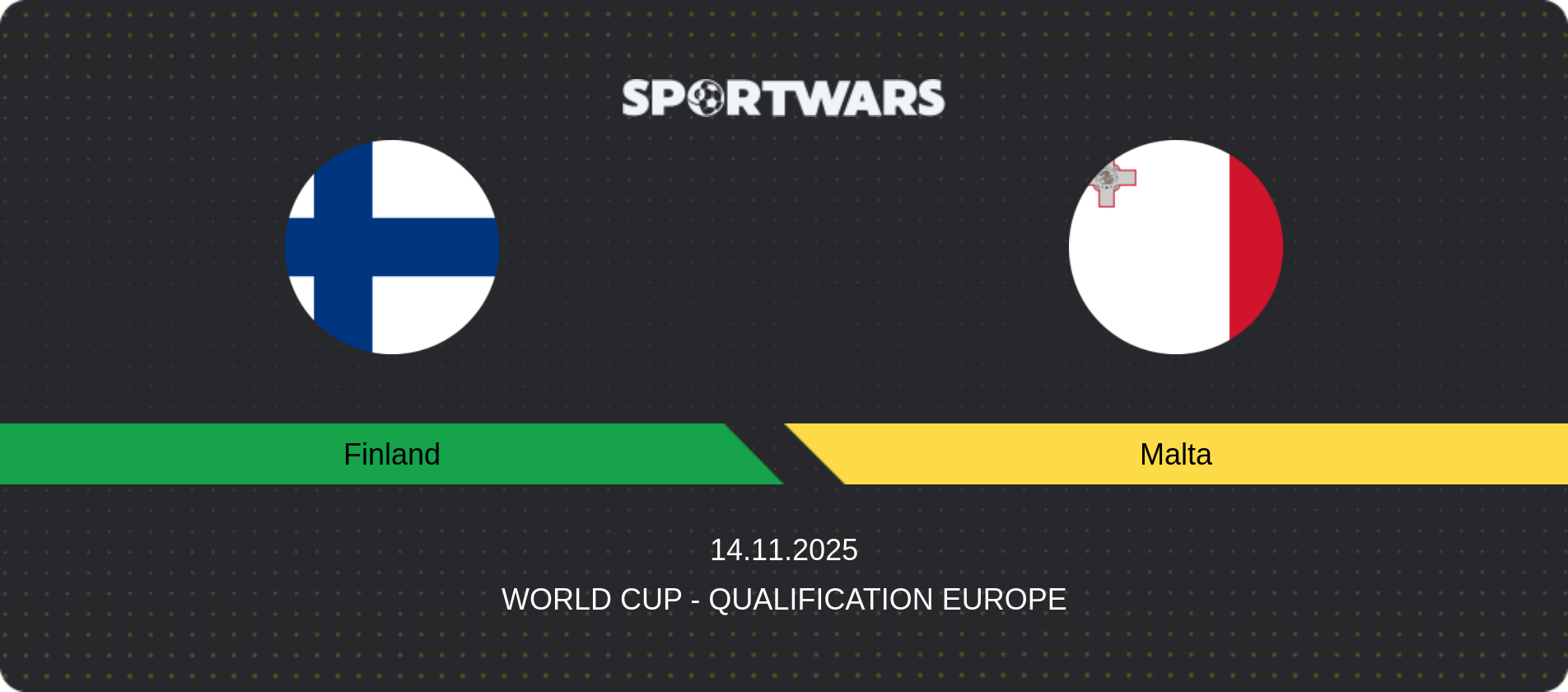 Match prediction Finland — Malta, World Cup - Qualification Europe, 14.11.2025