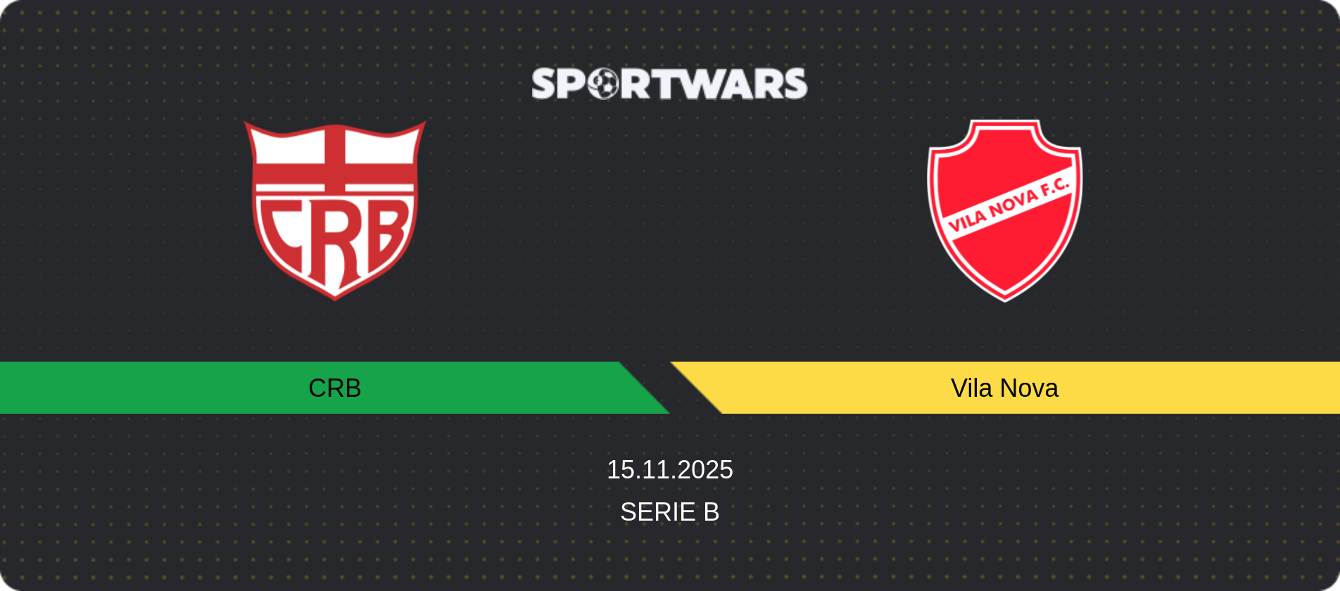 Match prediction CRB — Vila Nova, Serie B, 15.11.2025