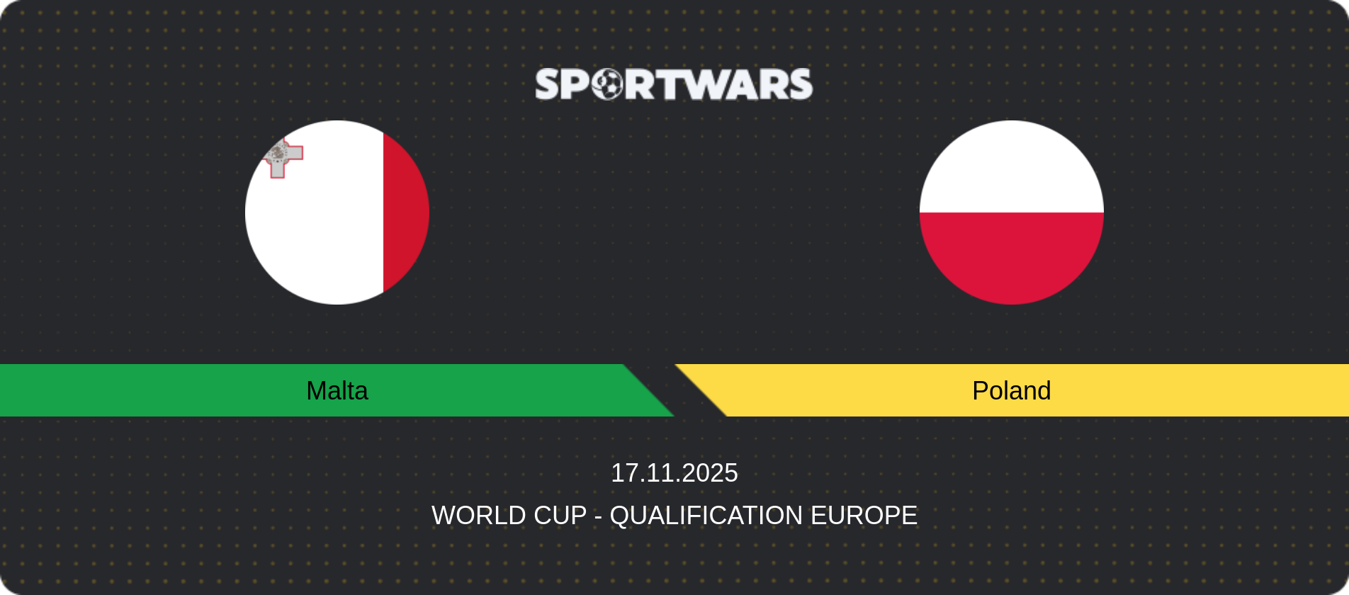 Match prediction Malta — Poland, World Cup - Qualification Europe, 17.11.2025