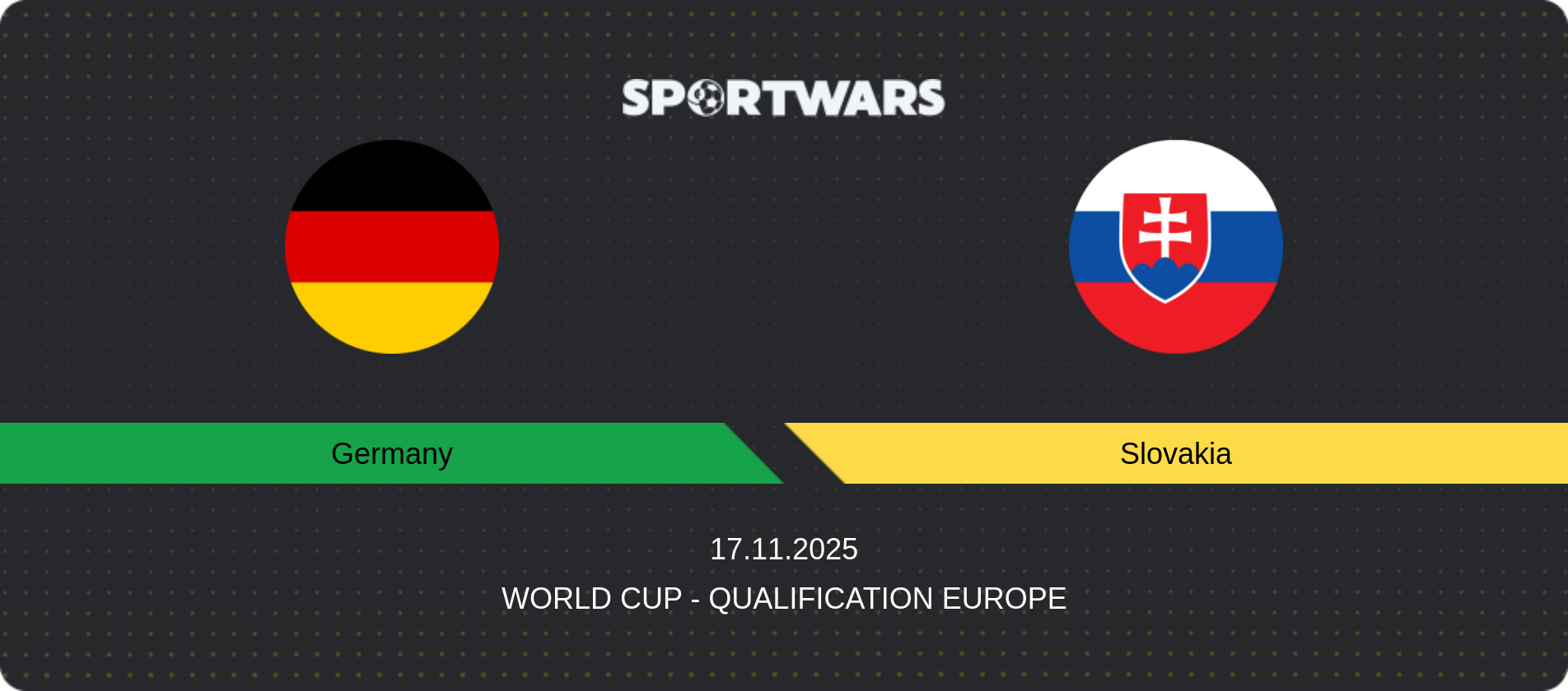 Match prediction Germany — Slovakia, World Cup - Qualification Europe, 17.11.2025