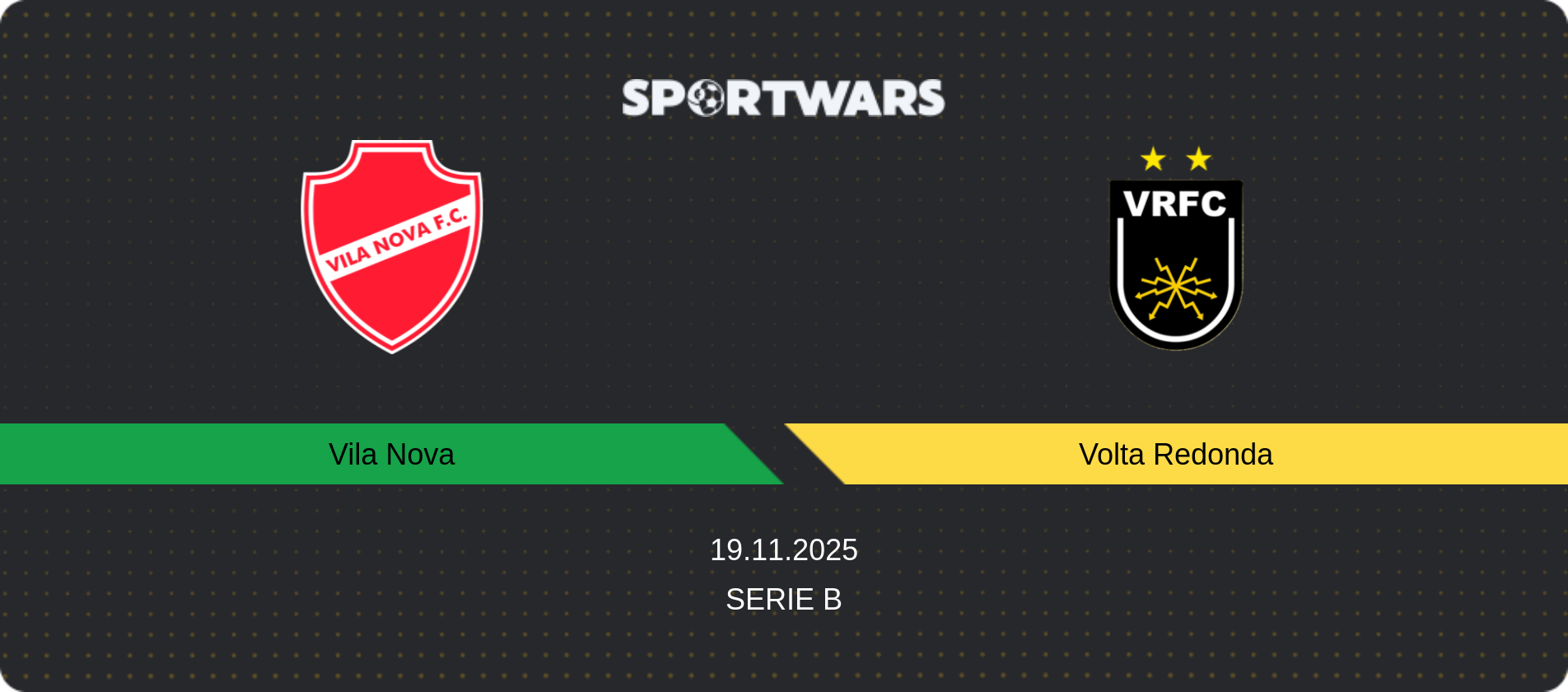 Match prediction Vila Nova — Volta Redonda, Serie B, 19.11.2025