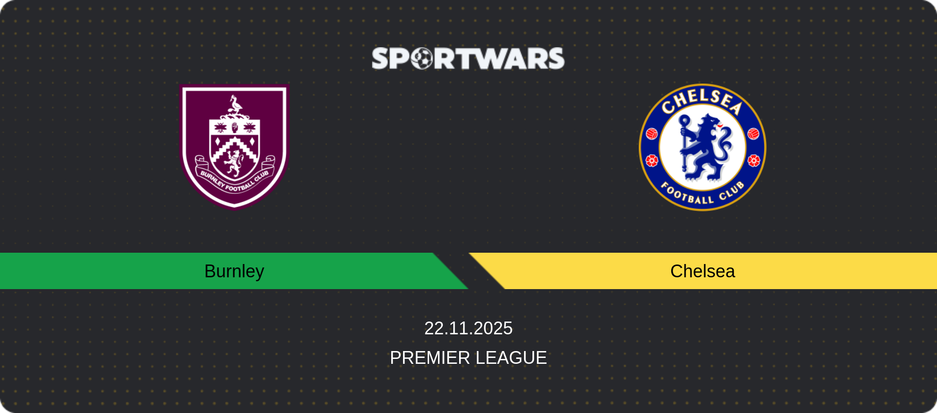 Match prediction Burnley — Chelsea, Premier League, 22.11.2025