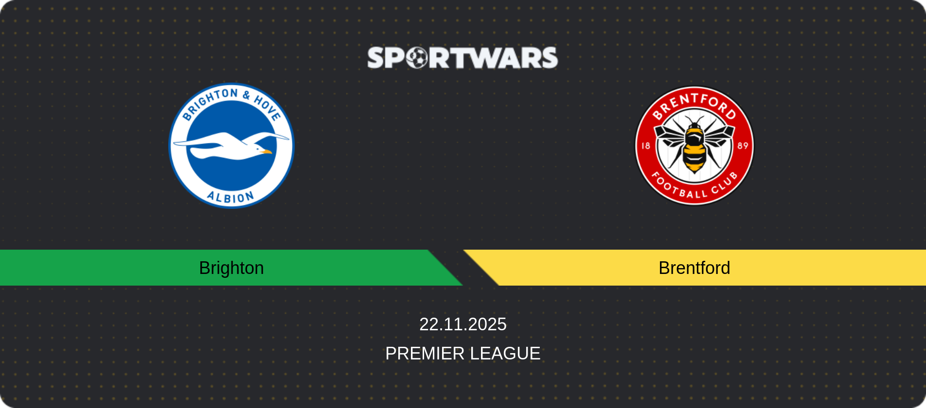 Match prediction Brighton — Brentford, Premier League, 22.11.2025