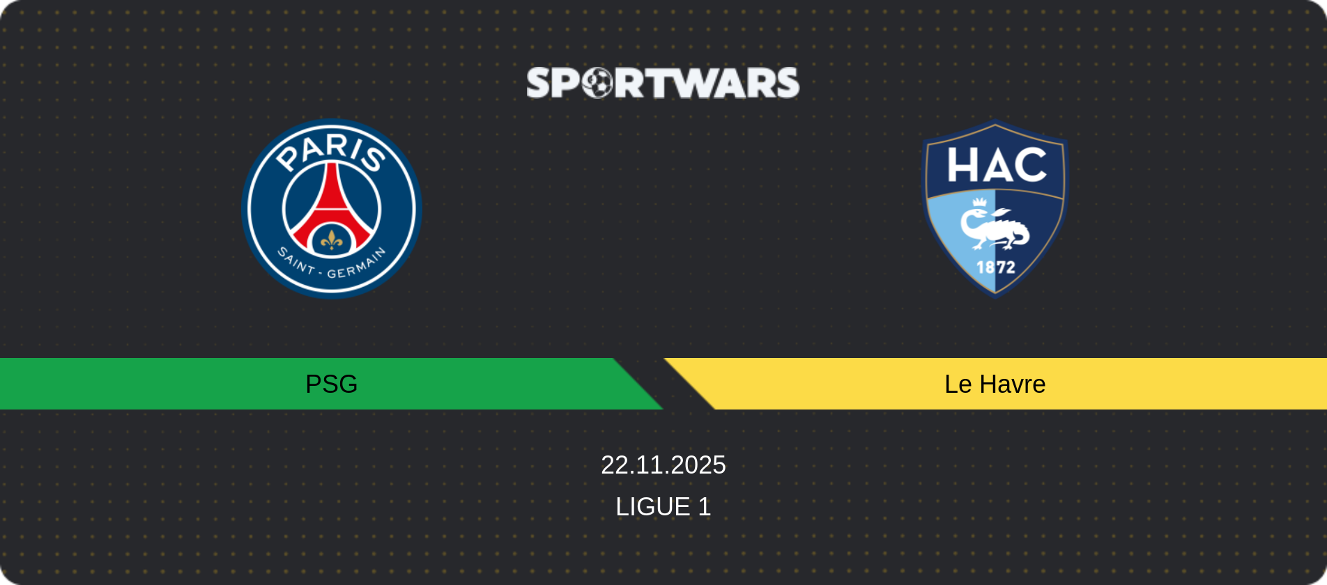 Match prediction PSG — Le Havre, Ligue 1, 22.11.2025