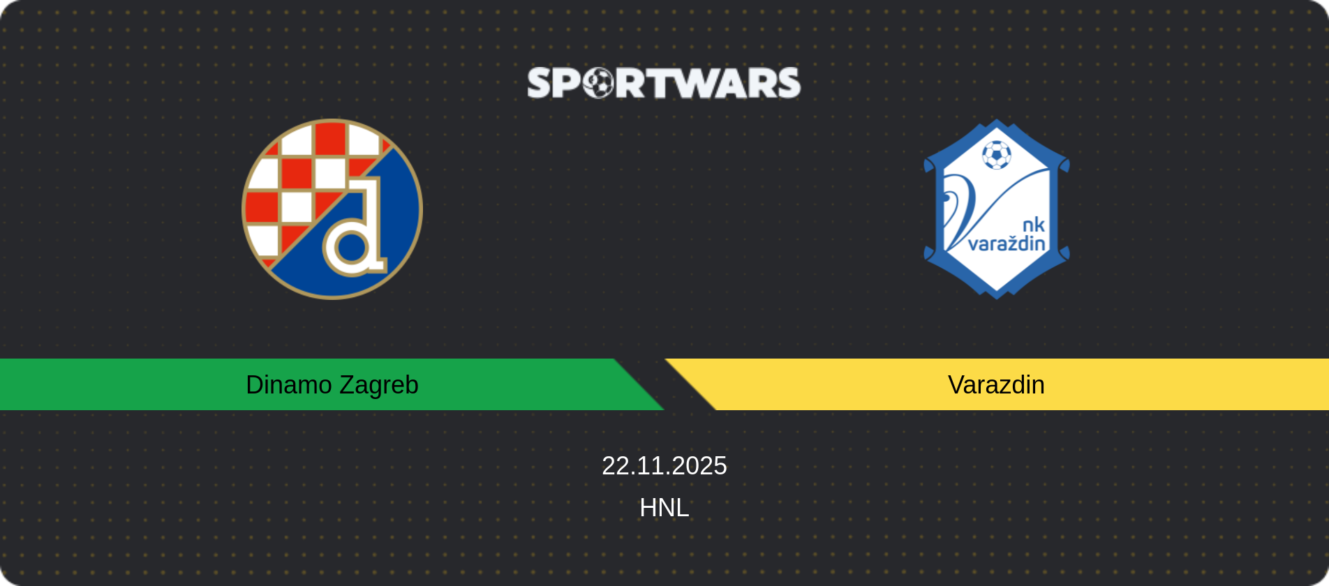 Match prediction Dinamo Zagreb — Varazdin, HNL, 22.11.2025