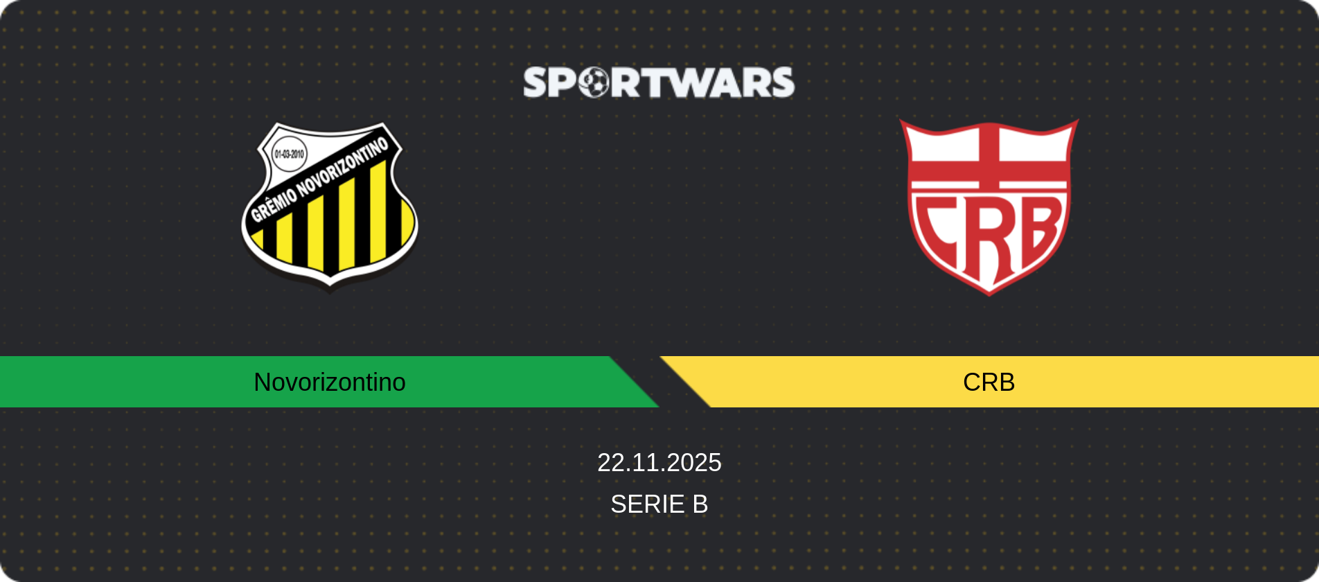 Match prediction Novorizontino — CRB, Serie B, 22.11.2025