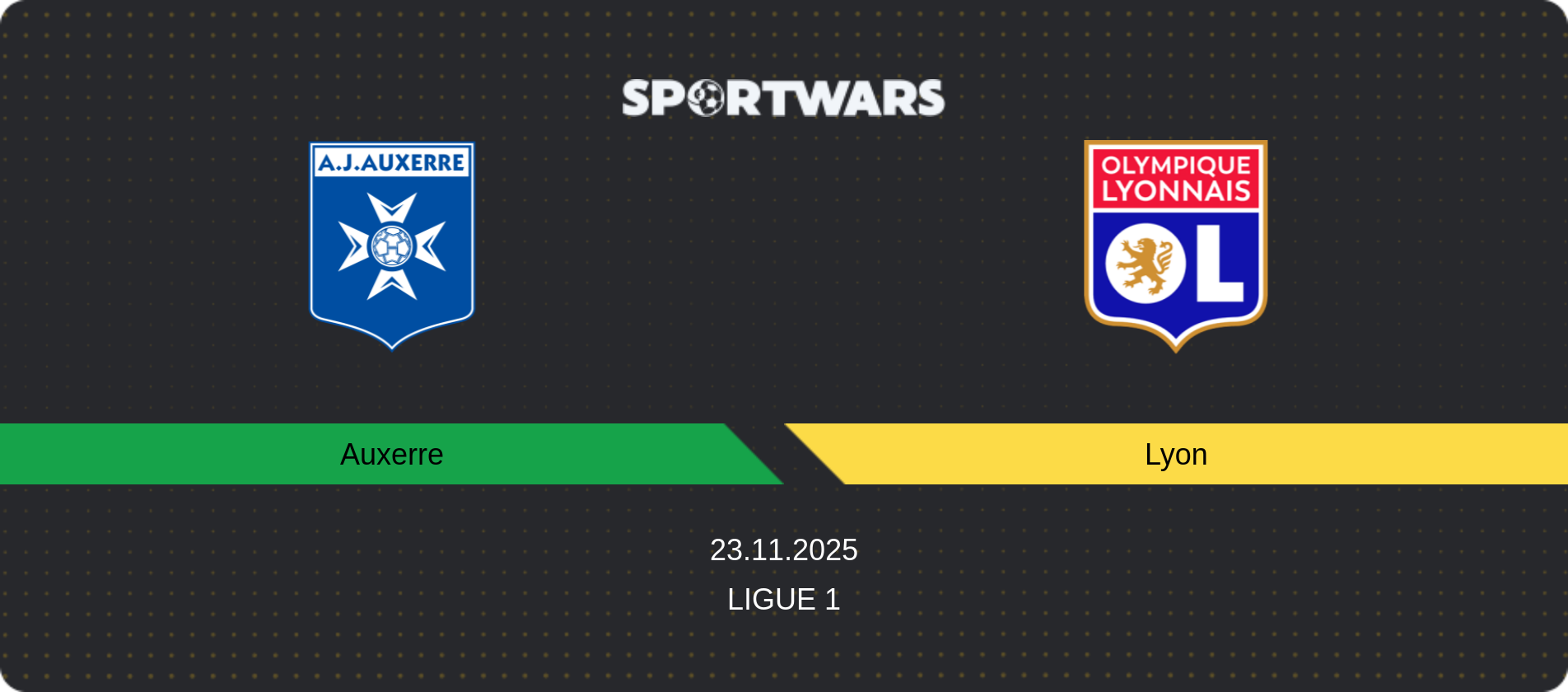 Match prediction Auxerre — Lyon, Ligue 1, 23.11.2025