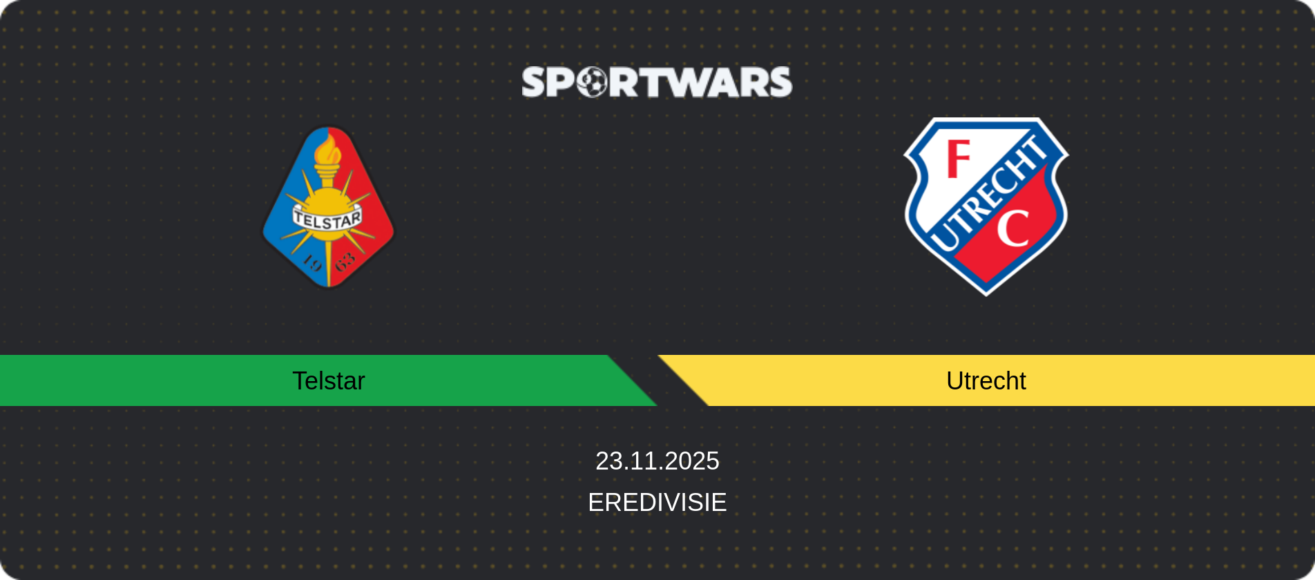 Match prediction Telstar — Utrecht, Eredivisie, 23.11.2025