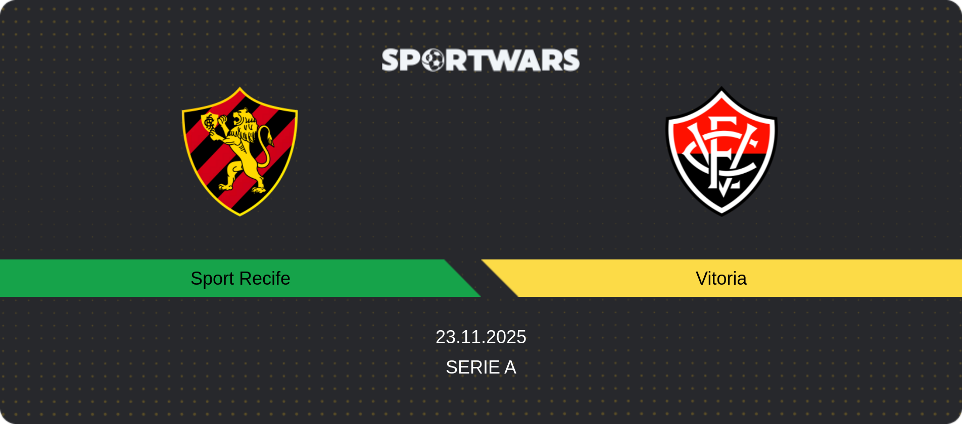 Match prediction Sport Recife — Vitoria, Serie A, 23.11.2025