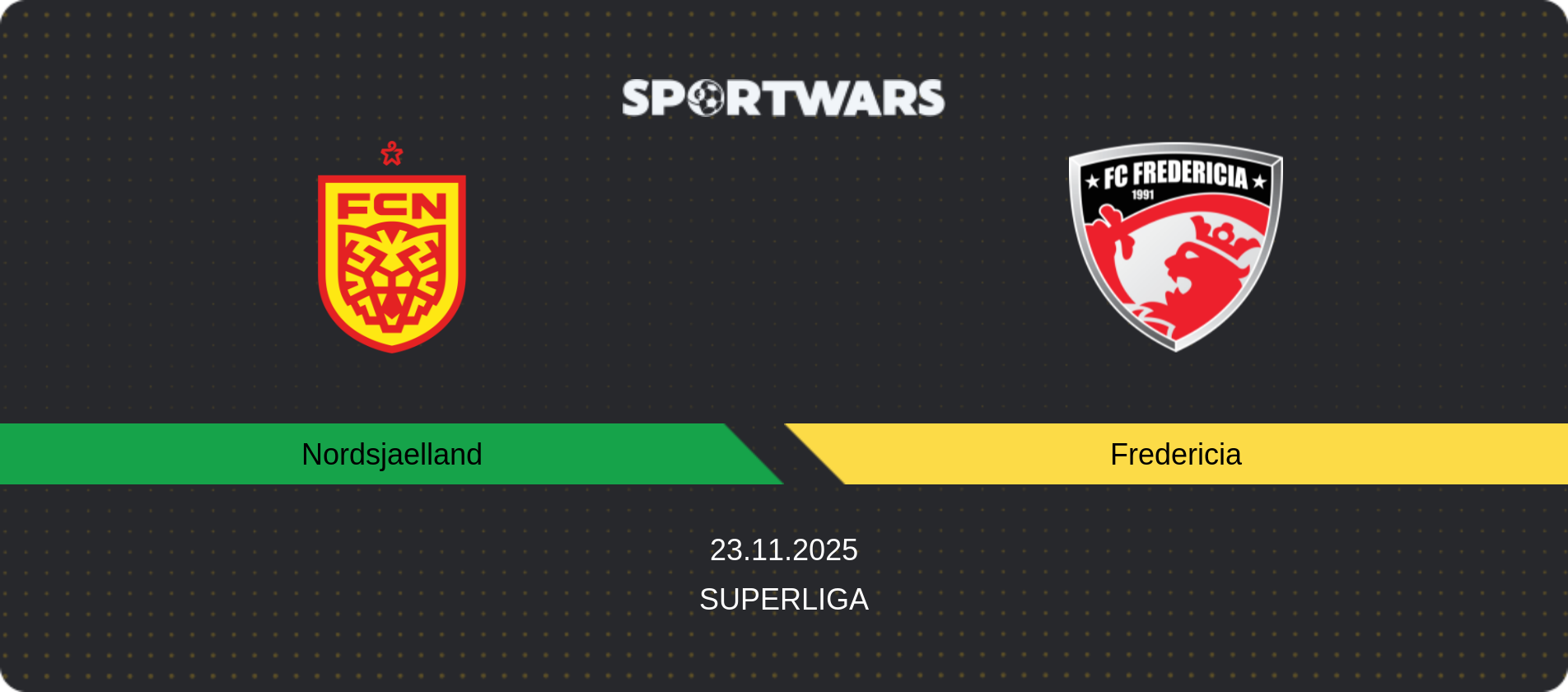 Match prediction Nordsjaelland — Fredericia, Superliga, 23.11.2025