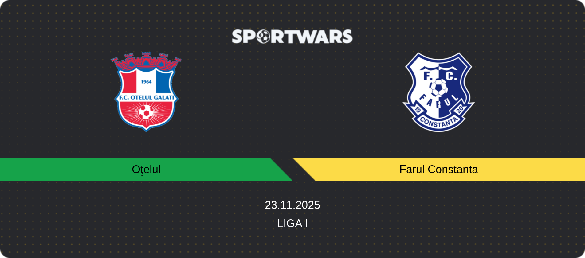 Match prediction Oţelul — Farul Constanta, Liga I, 23.11.2025