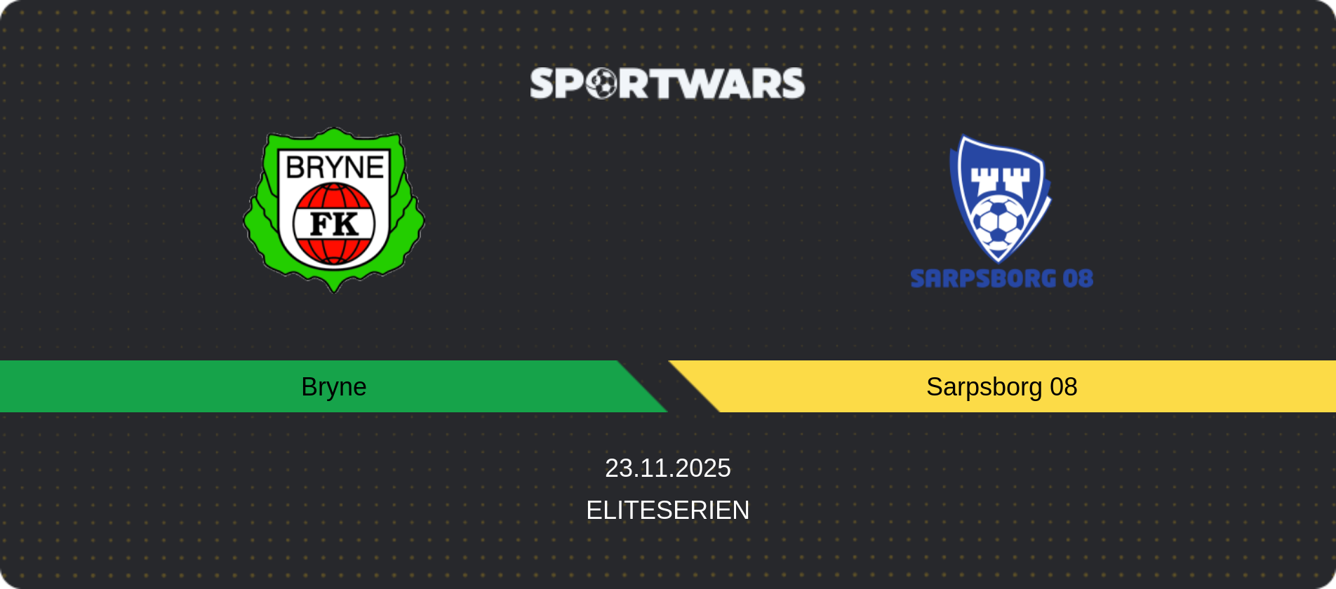 Match prediction Bryne — Sarpsborg 08, Eliteserien, 23.11.2025