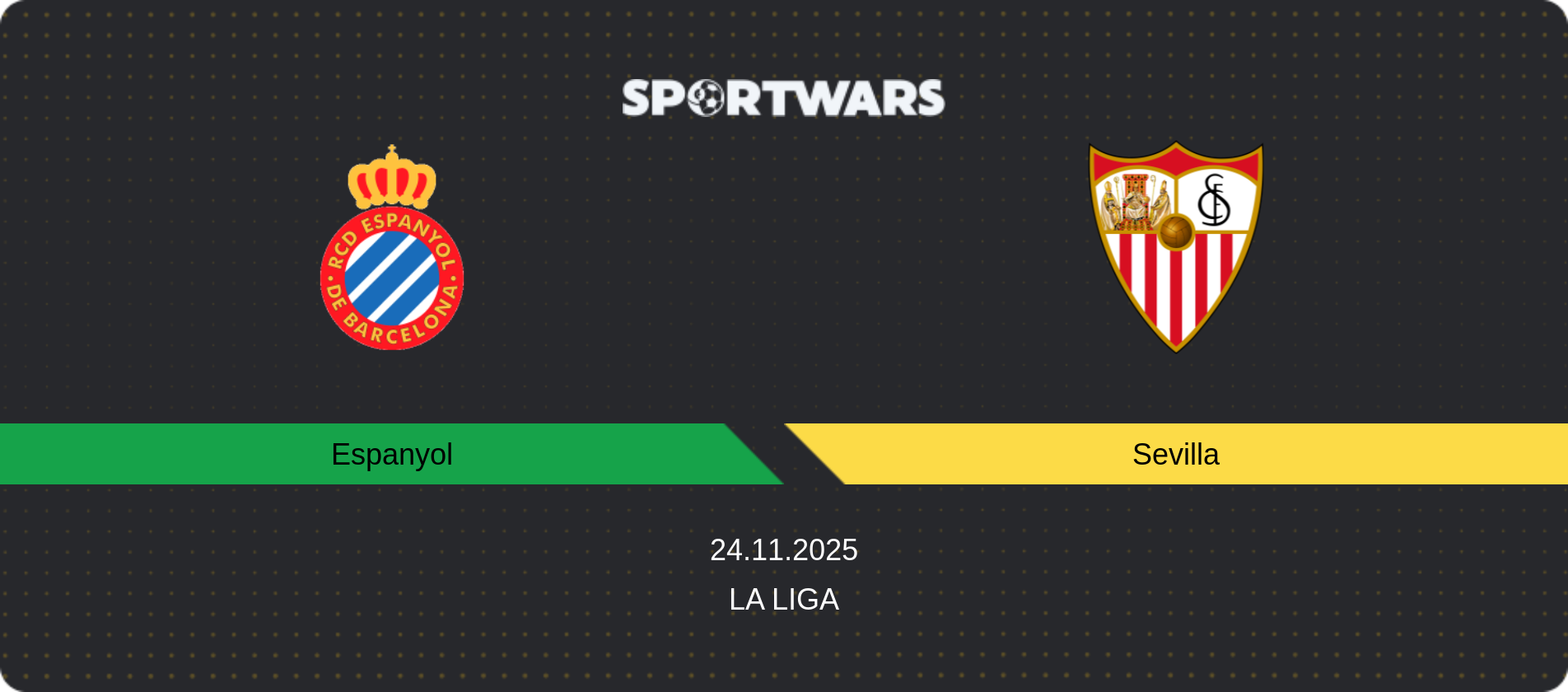 Match prediction Espanyol — Sevilla, La Liga, 24.11.2025