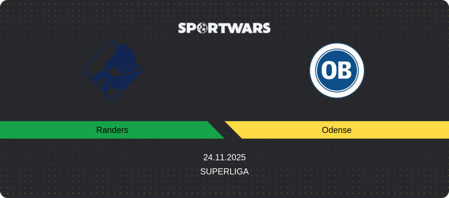 Match prediction Randers — Odense, Superliga, 24.11.2025