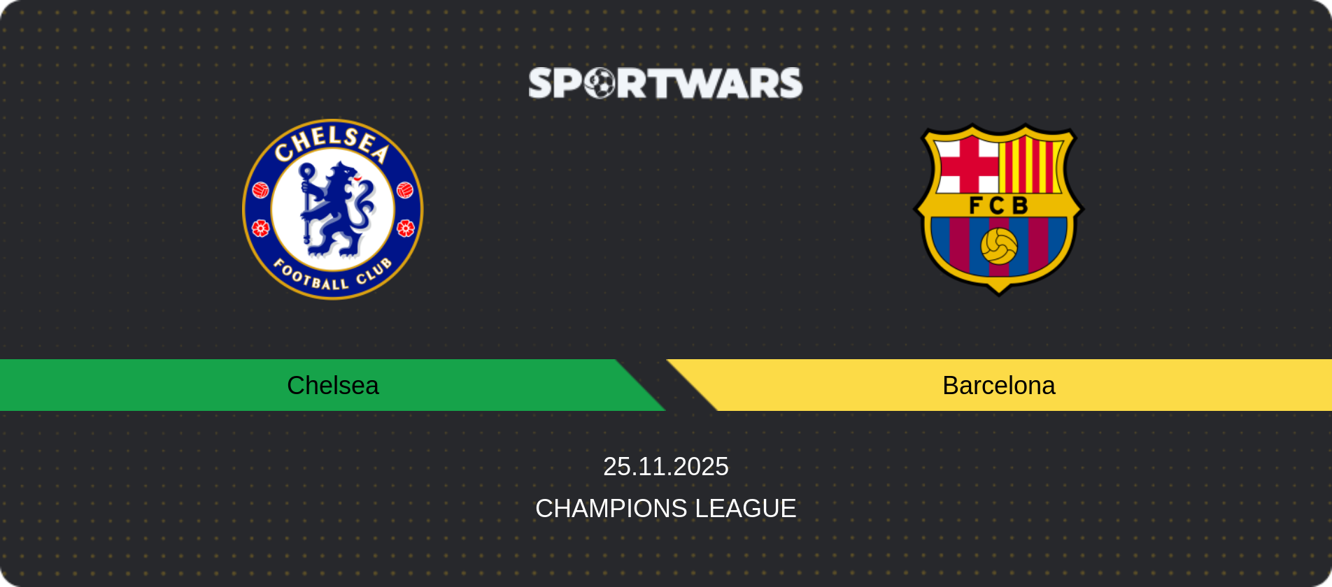 Match prediction Chelsea — Barcelona, Champions League, 25.11.2025