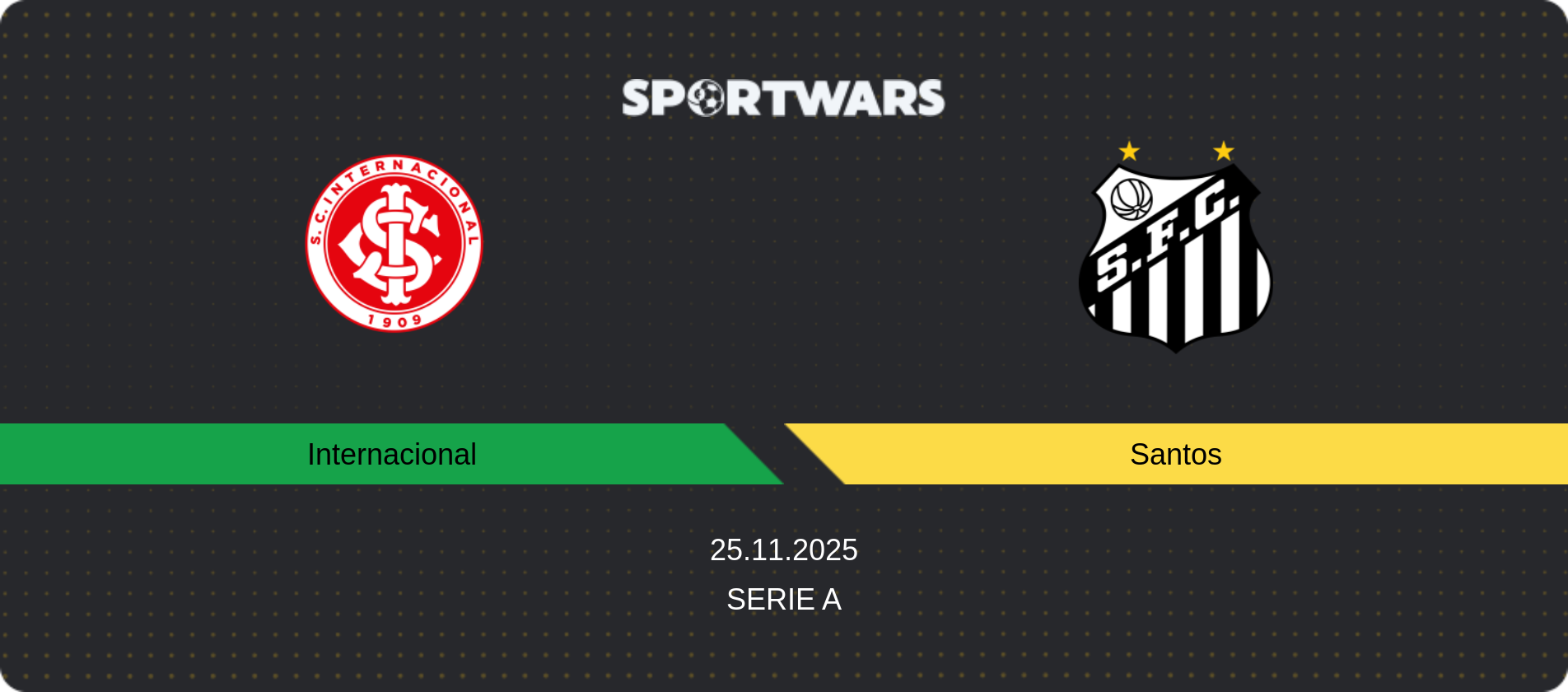 Match prediction Internacional — Santos, Serie A, 25.11.2025